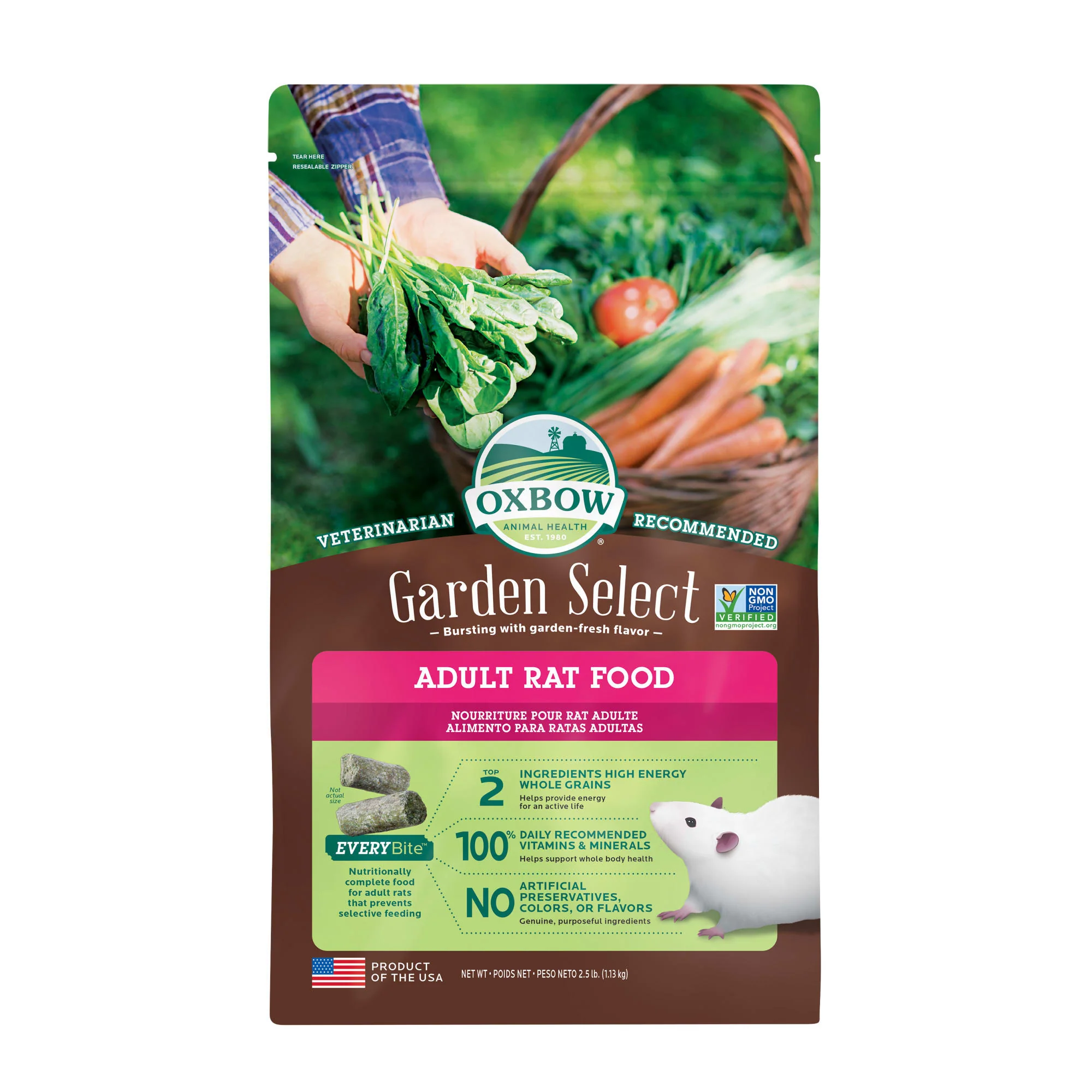Oxbow® Garden Select Adult Rat Food 2.5 Lbs - Image 1