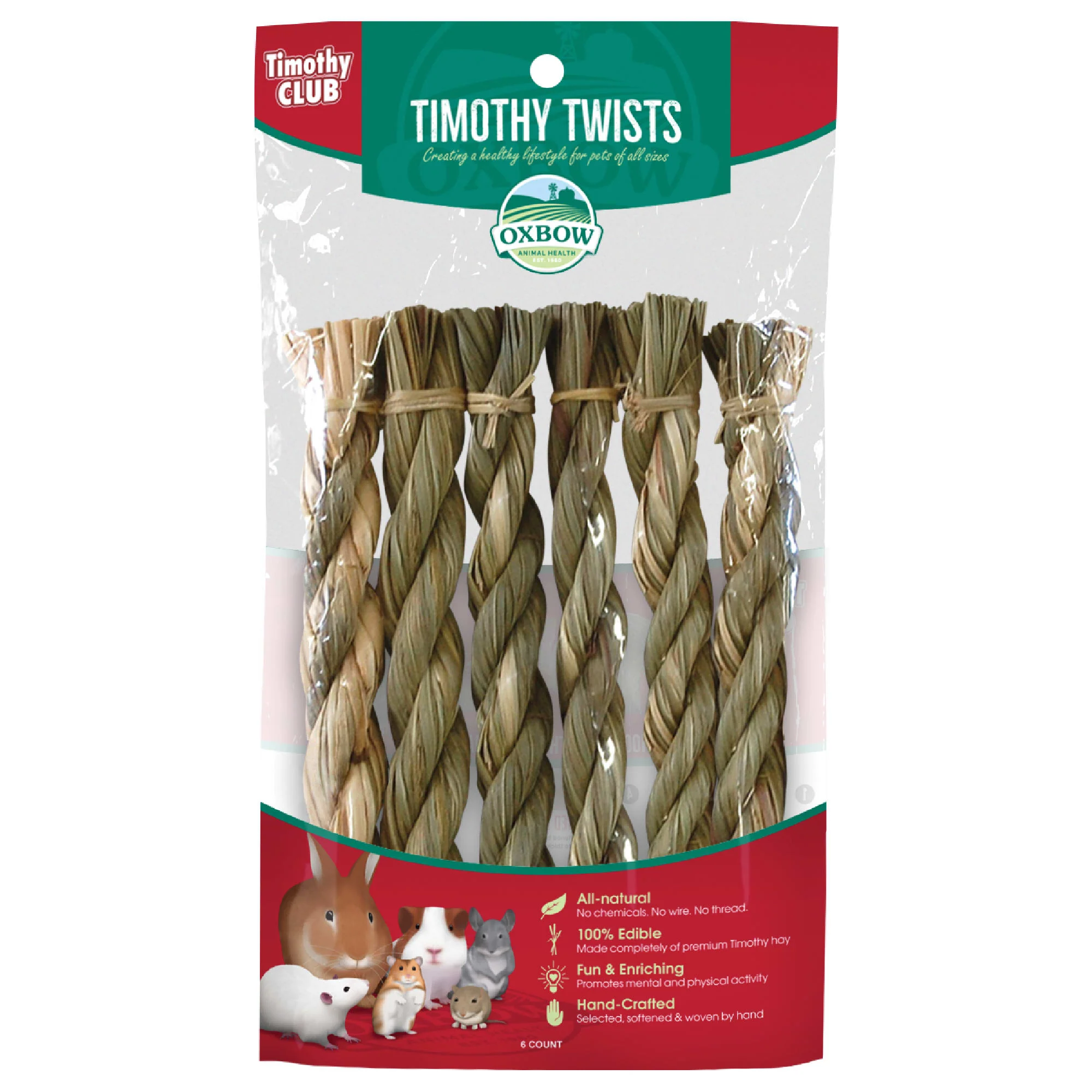 Oxbow® Timothy CLUB Twists 6 Count - Image 1