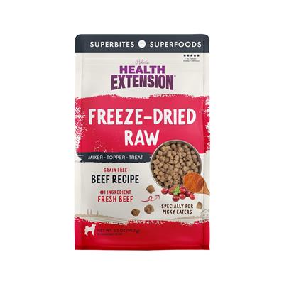 Health Extension Dog Food Topper Freeze Dried Raw Beef Recipe 12oz - Image 1