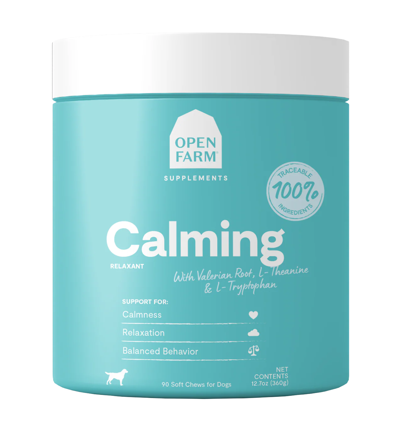 Open Farm Calming Supplements For Dogs 12.7oz Canister