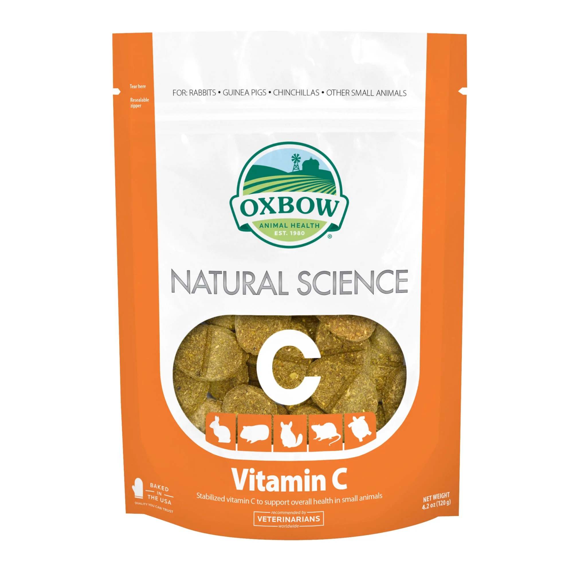 Oxbow Natural Science Vitamin C Supplement for Small Animals  60 ct. - Image 1