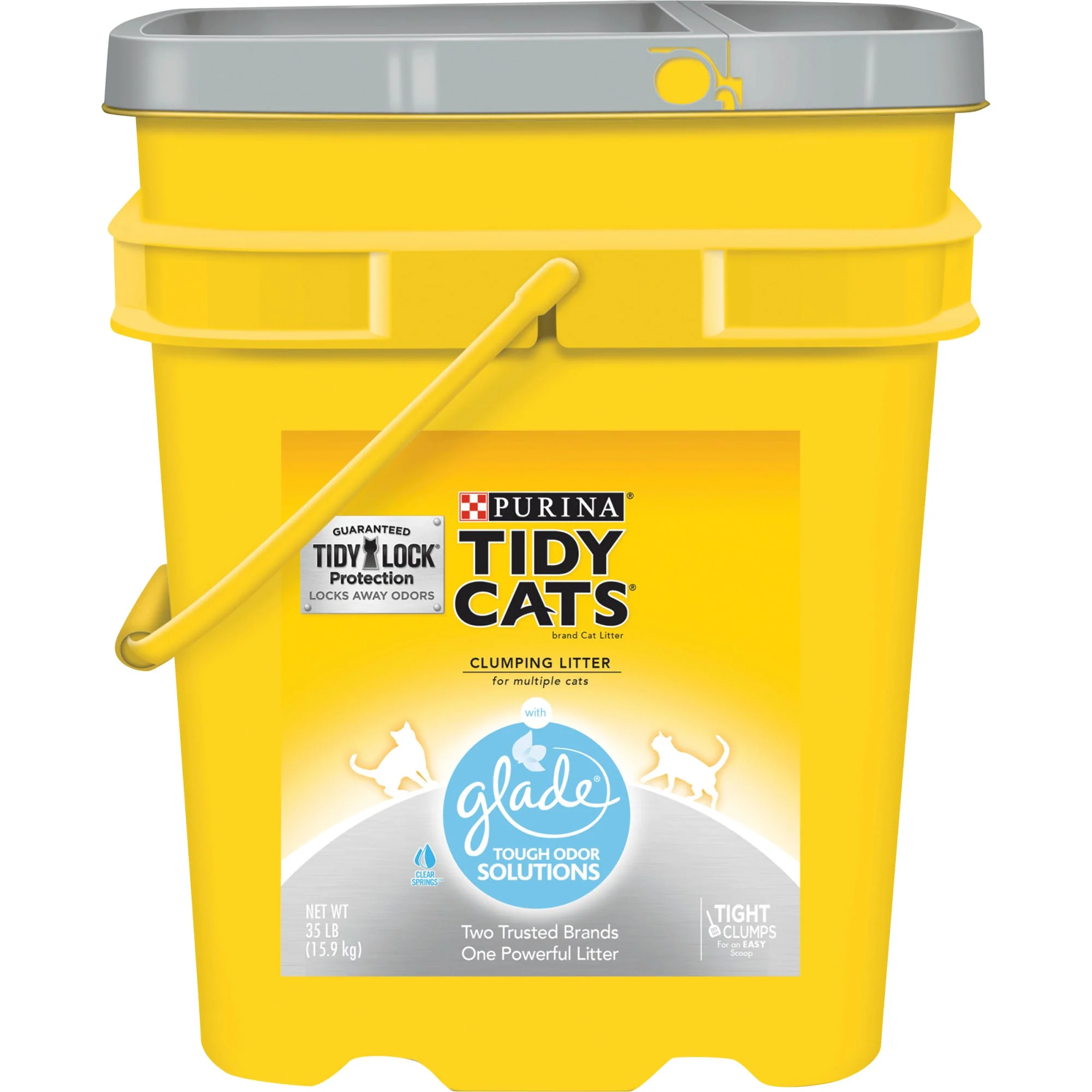 Purina Tidy Cats Clumping Cat Litter  Glade Clear Springs Multi Cat Litter  35 lb. Pail - Image 1