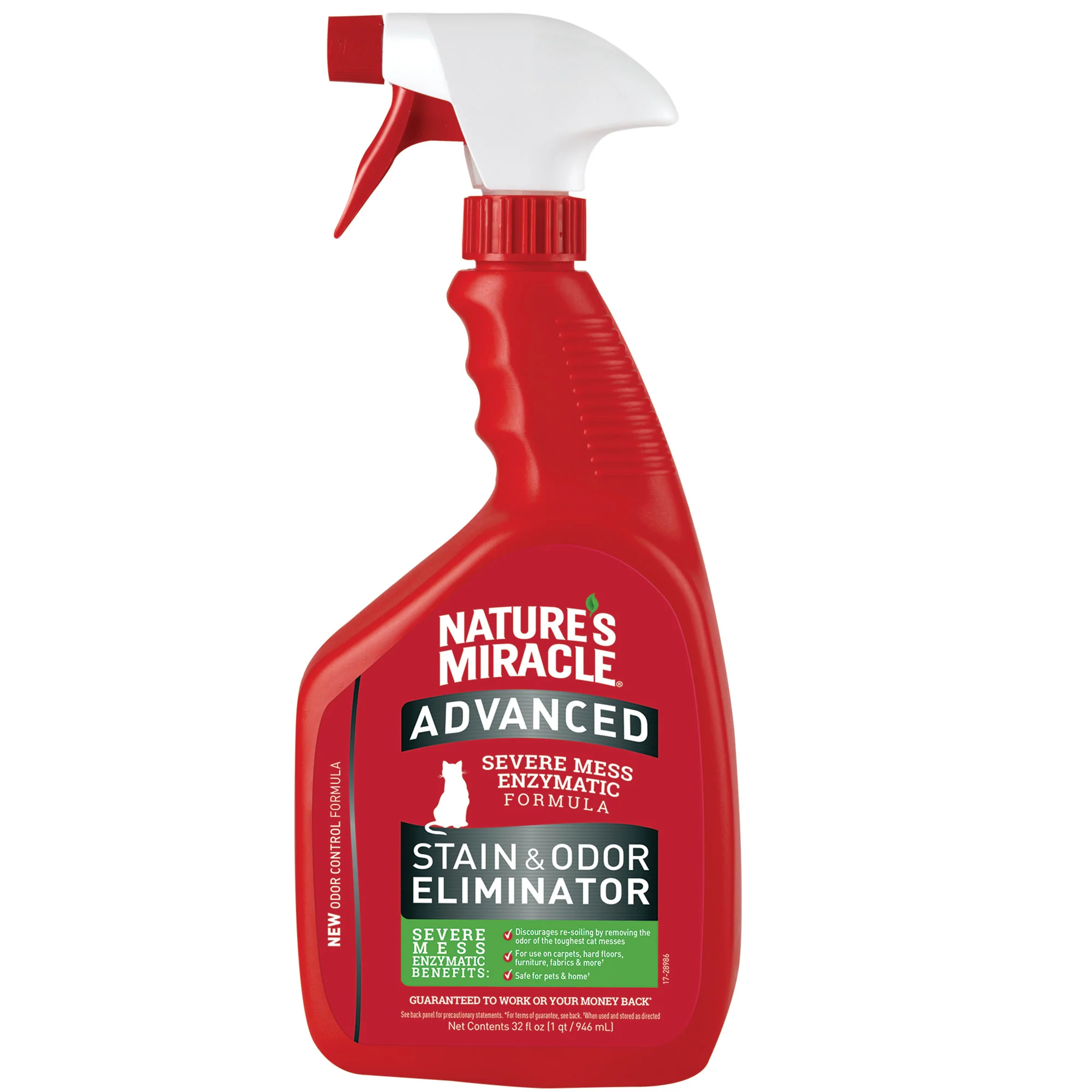 Nature s Miracle Cat Stain and Odor Remover  Fresh Scent  32 Fluid Ounce - Image 1