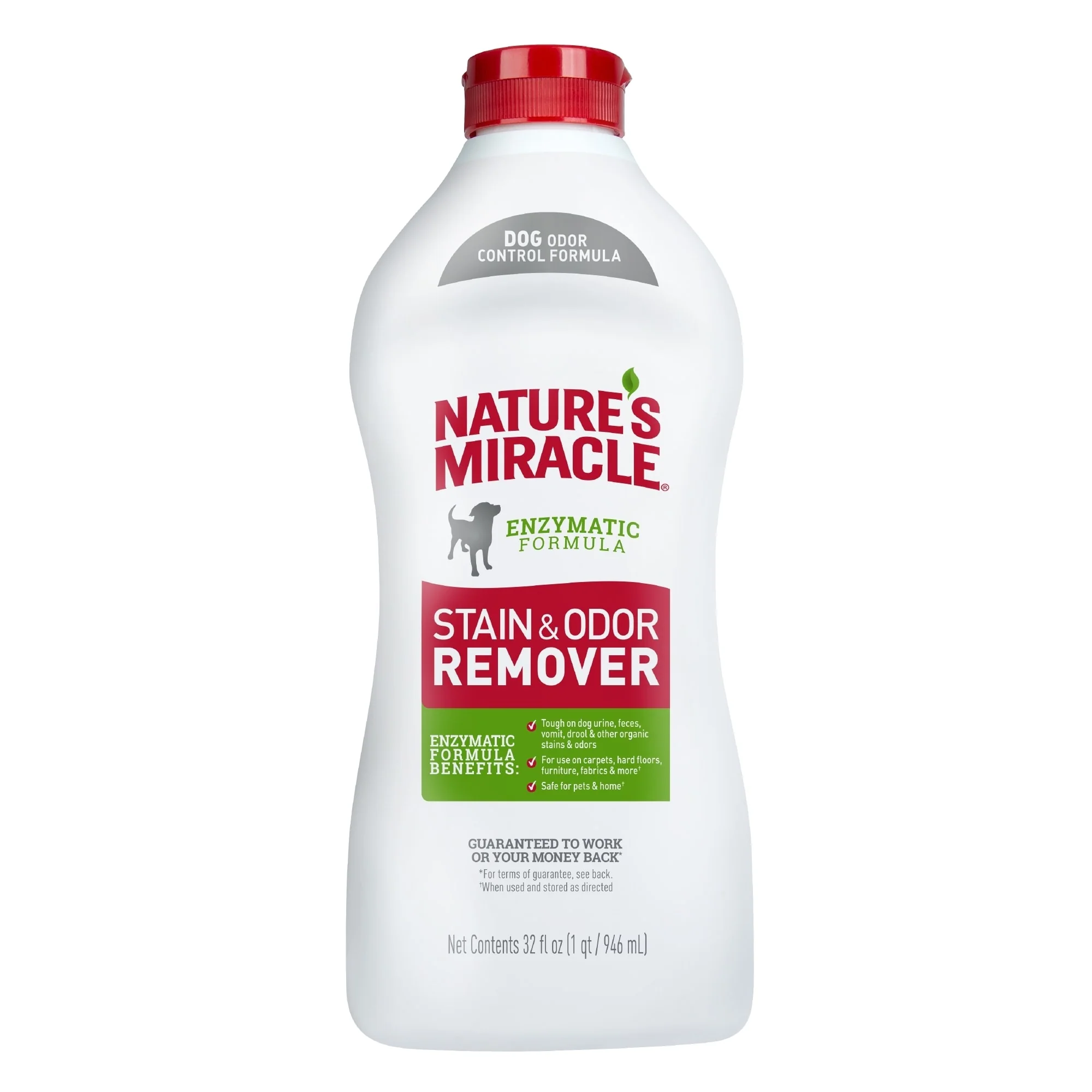 Natures Miracle P-98314 Stain & Odor Remover, Bio-Enzymatic Formula, 32-oz. - Image 1