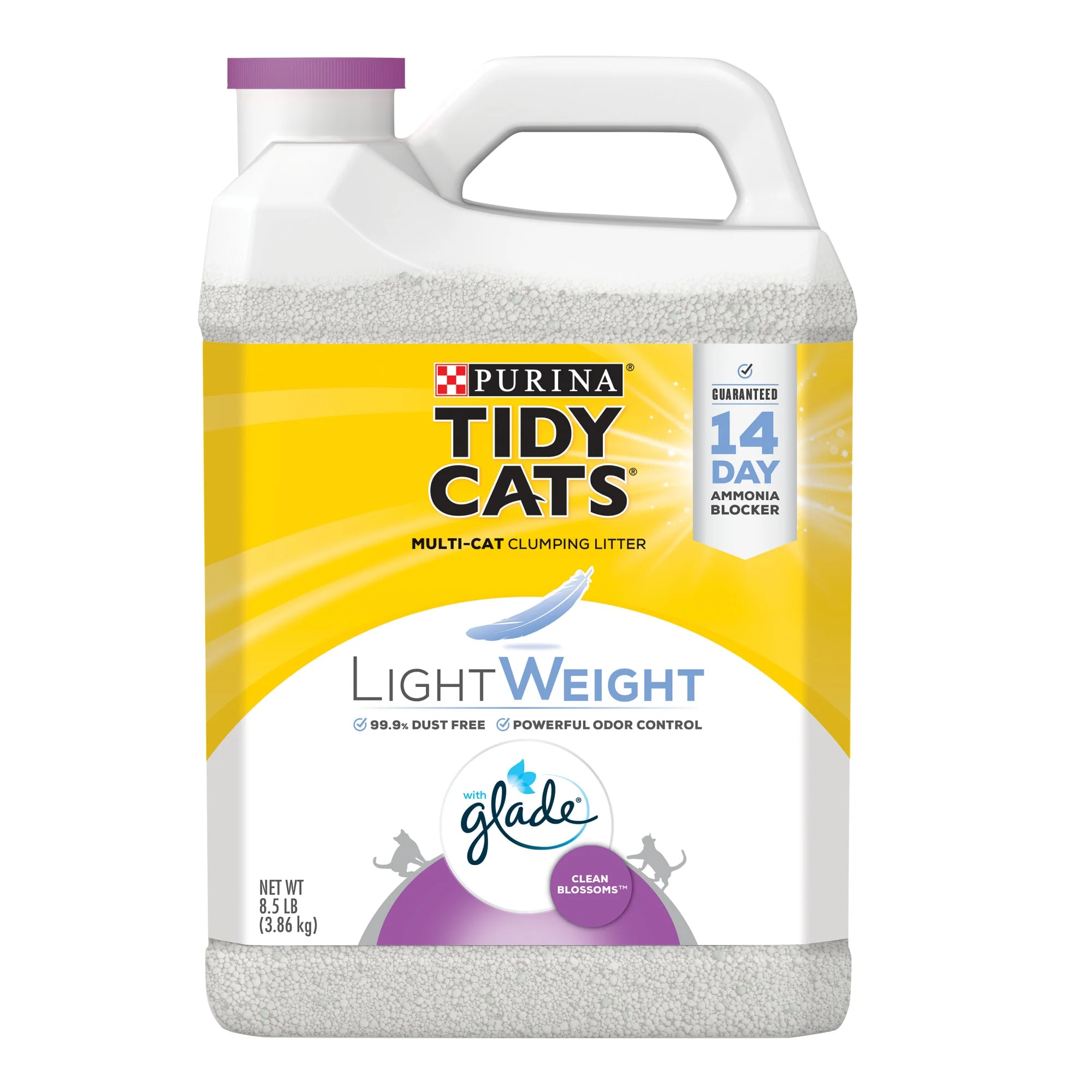 Purina Tidy Cats Low Dust LightWeight Cat Litter  LightWeight Glade Clean Blossoms Multi Cat Litter  8.5 lb. Jug - Image 1