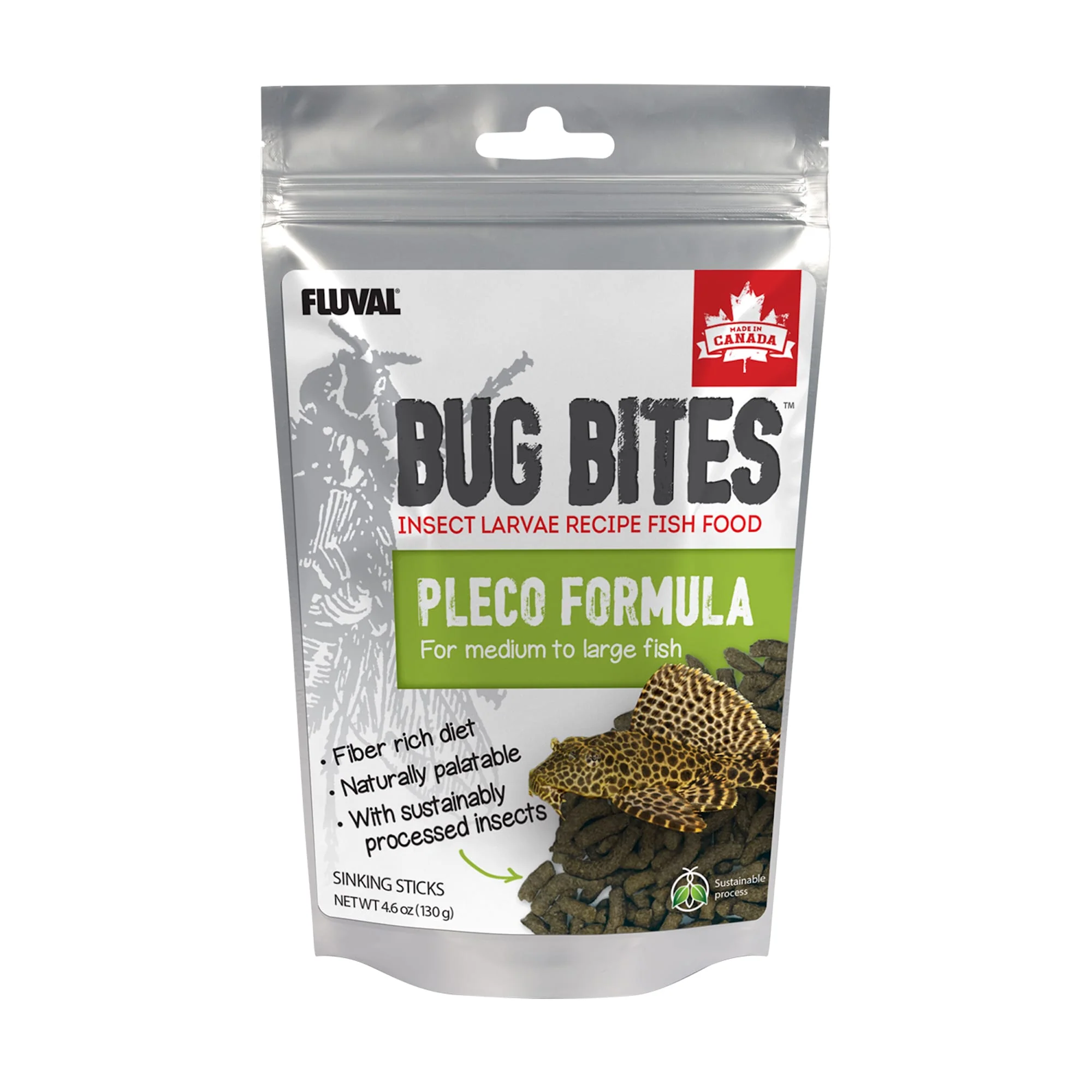 Fluval Bug Bites BottFeedr Sticks Pleco4.59oz - Image 1