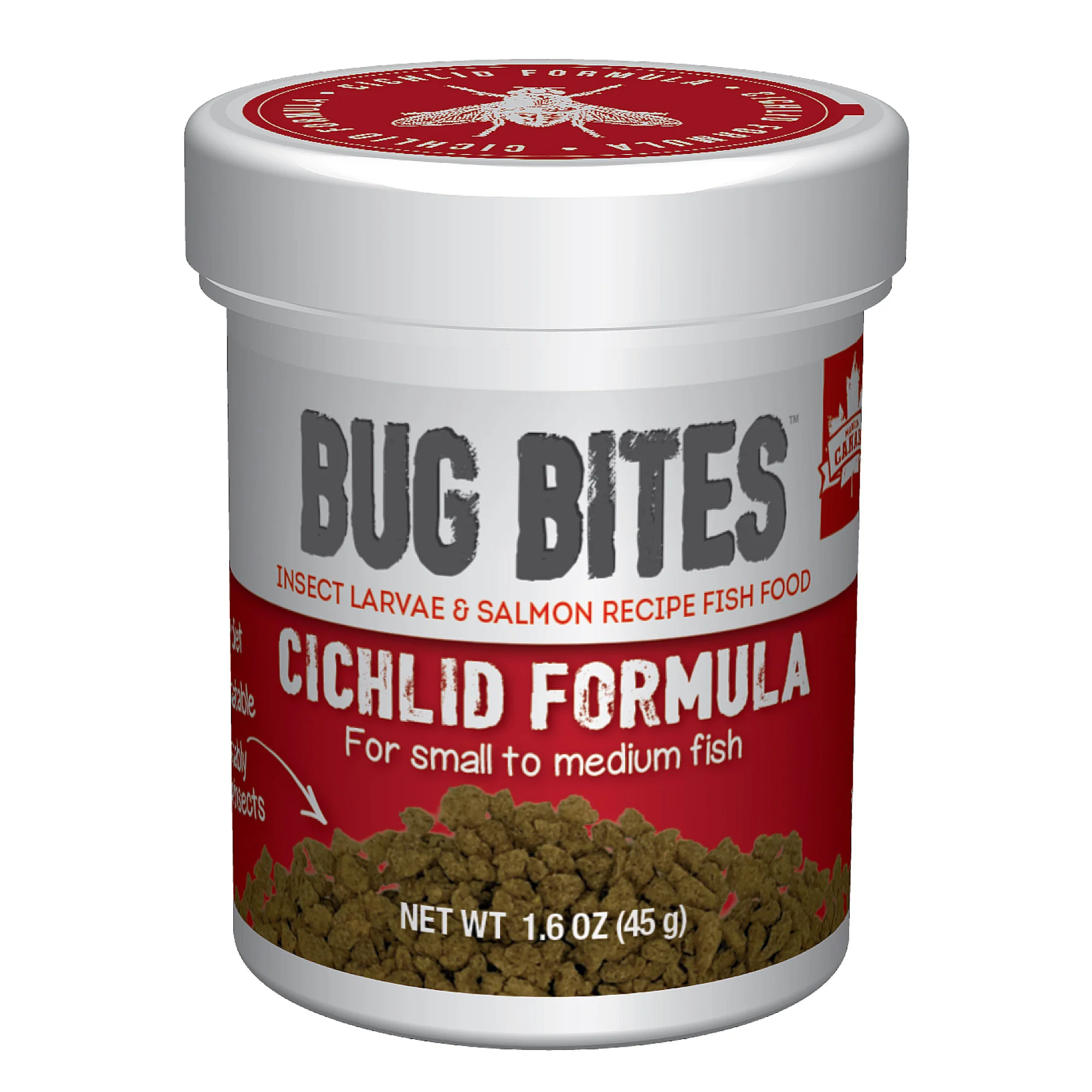 Fluval Bug Bites S-M Cichlid Granules 1.6oz - Image 1
