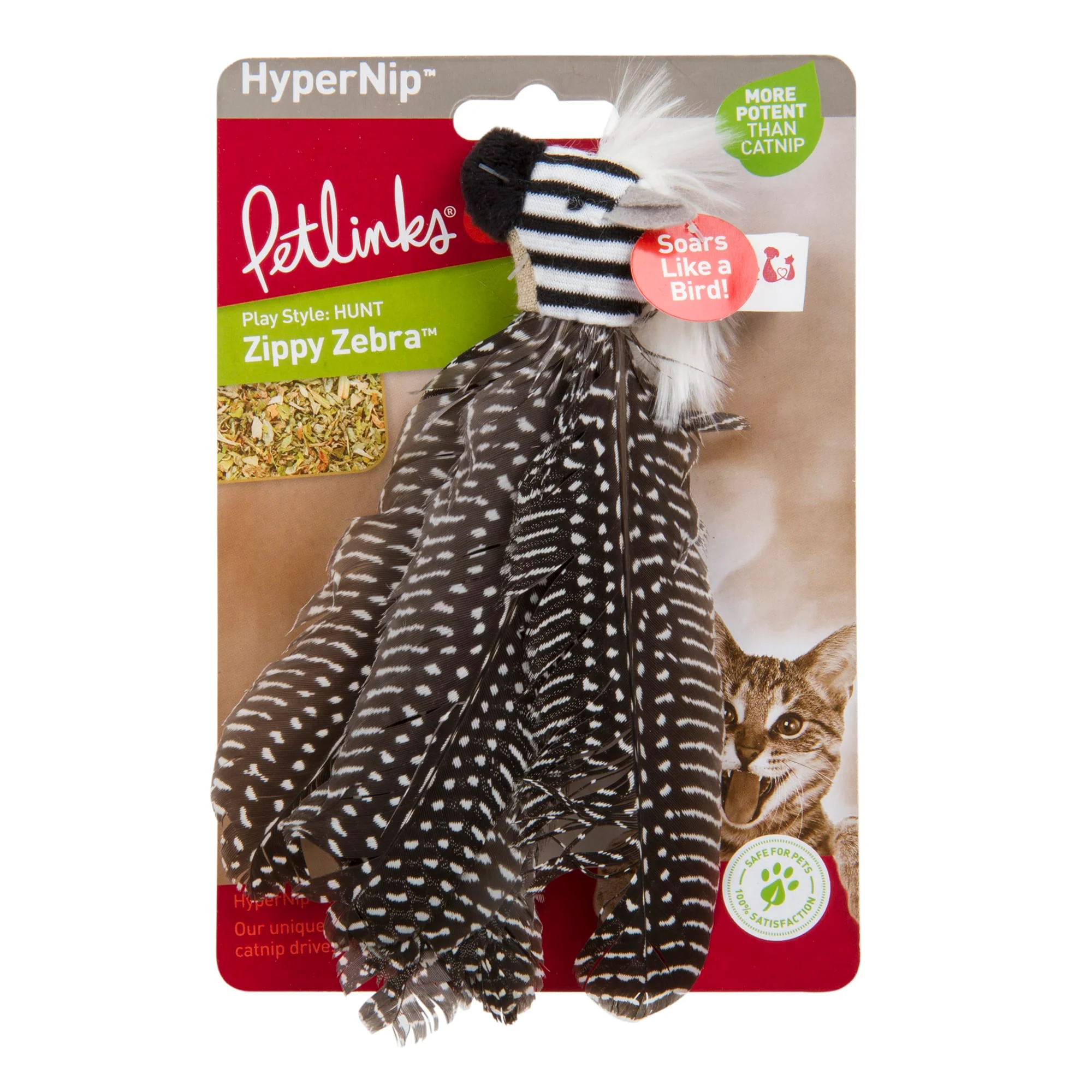 Petlinks HappyNip Zippy Zebra Catnip Cat Toy - Image 1