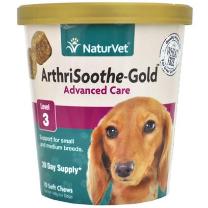 NaturVet ArthriSoothe-GOLD Level 3 Advaned Joint Care for Dogs & Cats 70 Soft Chews - Image 1