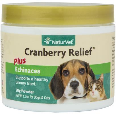 NaturVet Cranberry Relief + Echinacea Urinary Tract & Immune Support for Dogs & Cats, 50 grams - Image 1