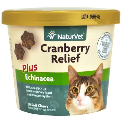 NaturVet 79903648 Cranberry Relief & Echinacea 60 Count Cat Soft Chew Cup - Image 1
