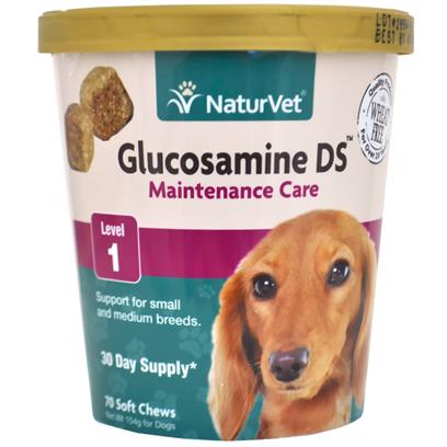 NaturVet Glucosamine DS Maintence Care Small & Medium Breeds - Level 1 (70 Soft Chews) - Image 1