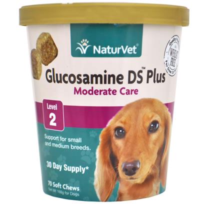 NaturVet Glucosamine DS Plus Level 2 Moderate  Joint Care for Dogs & Cats  70 Soft Chews - Image 1