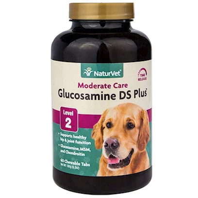 NaturVet Joint Care Supplement For Dogs, Glucosamine DS Plus Level 2, 120 Time Released Chewable Tablets - Image 1