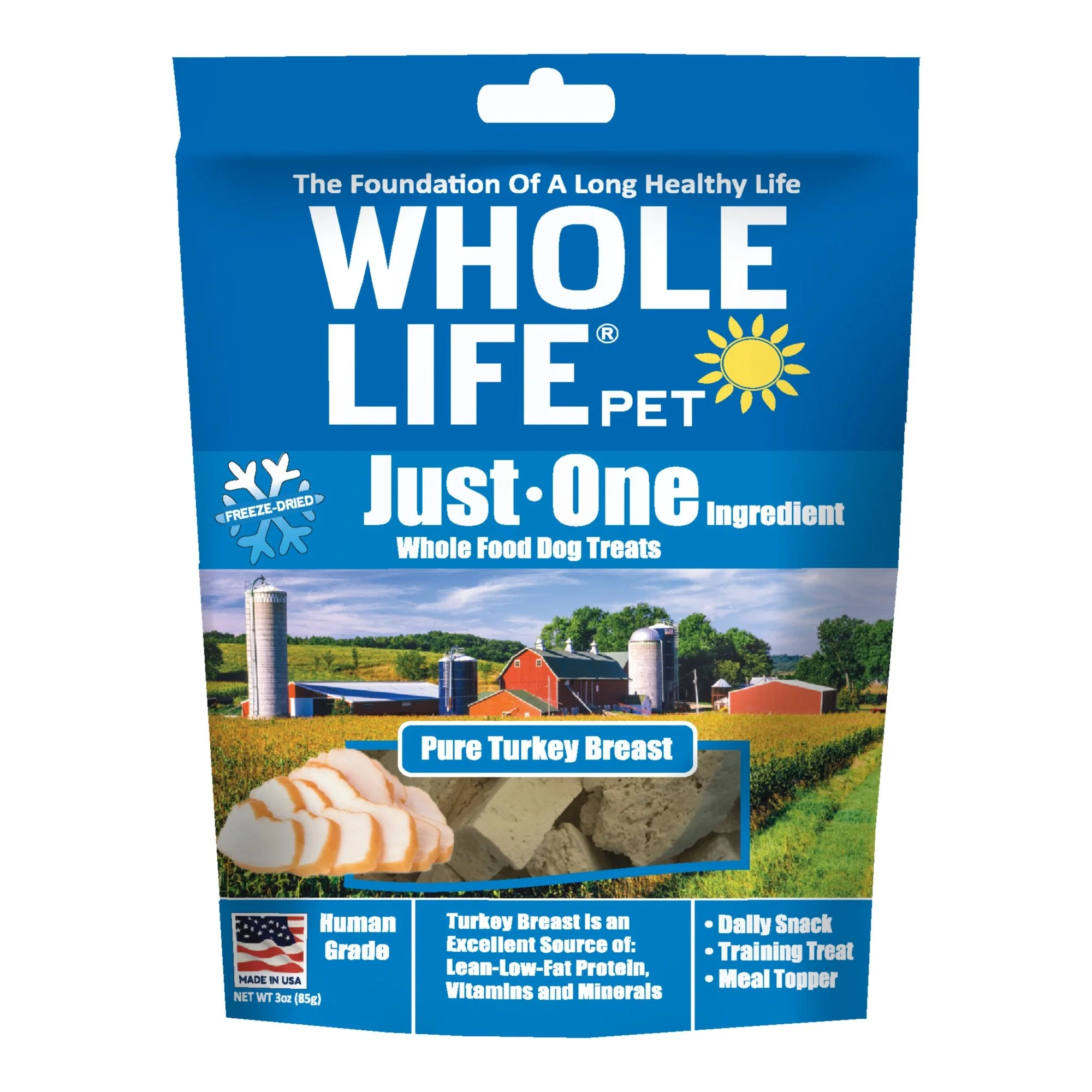 Whole Life Pet Just One Ingredient Dog Treats Pure Turkey Breast 2.5oz - Image 1