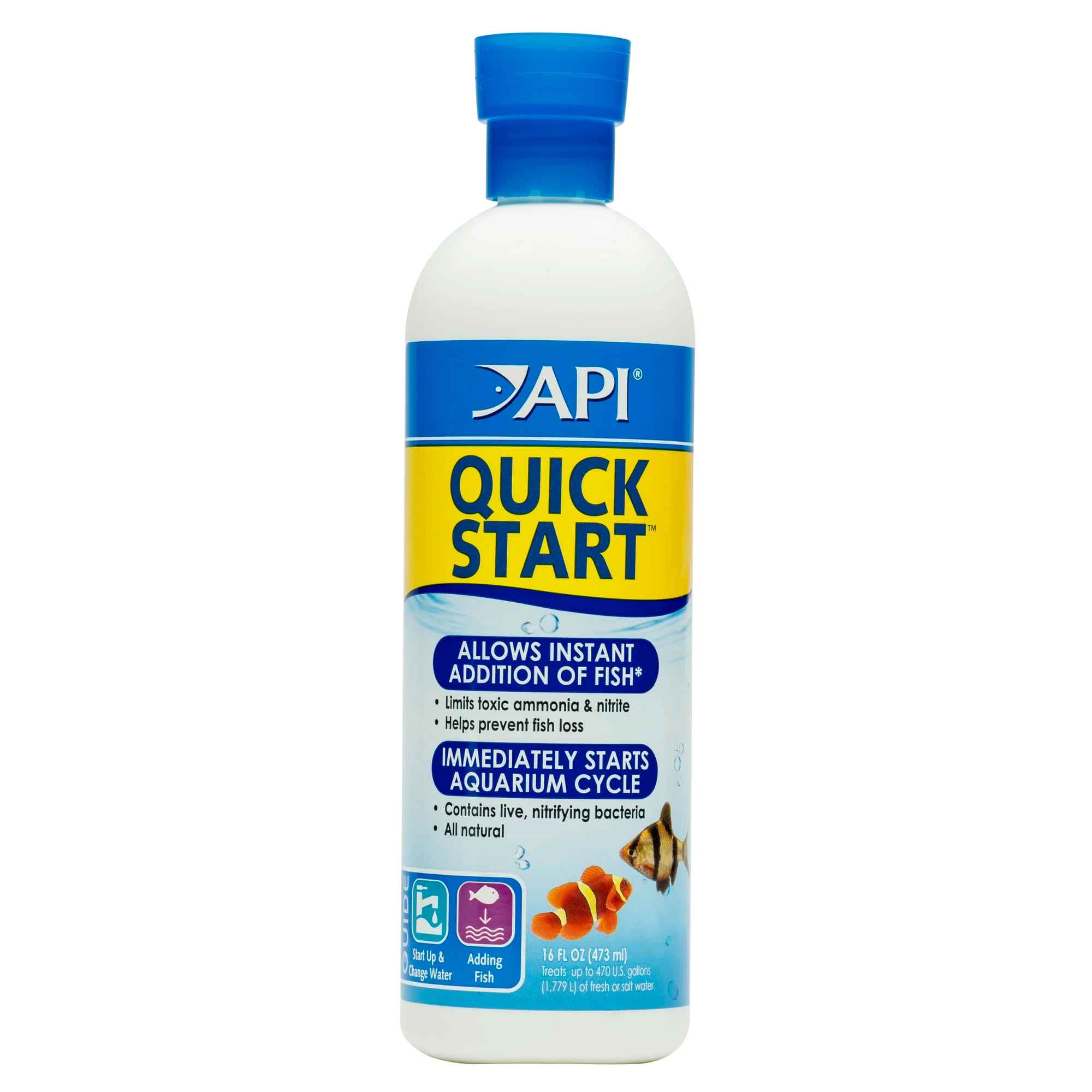 API Quick Start  Freshwater And Saltwater Aquarium Nitrifying Bacteria  16 oz - Image 1