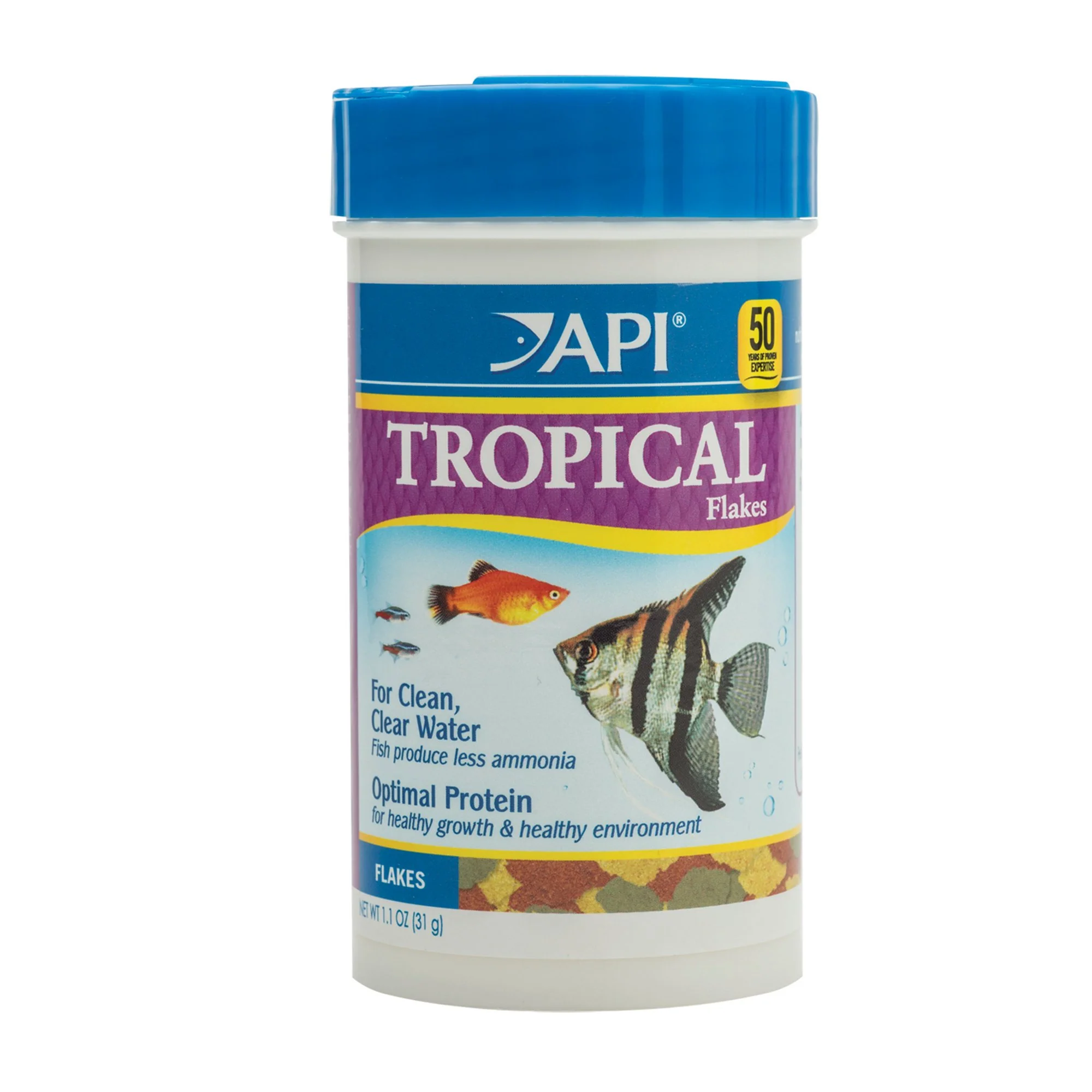 API Tropical Flakes, Fish Food, 1.1 oz - Image 1