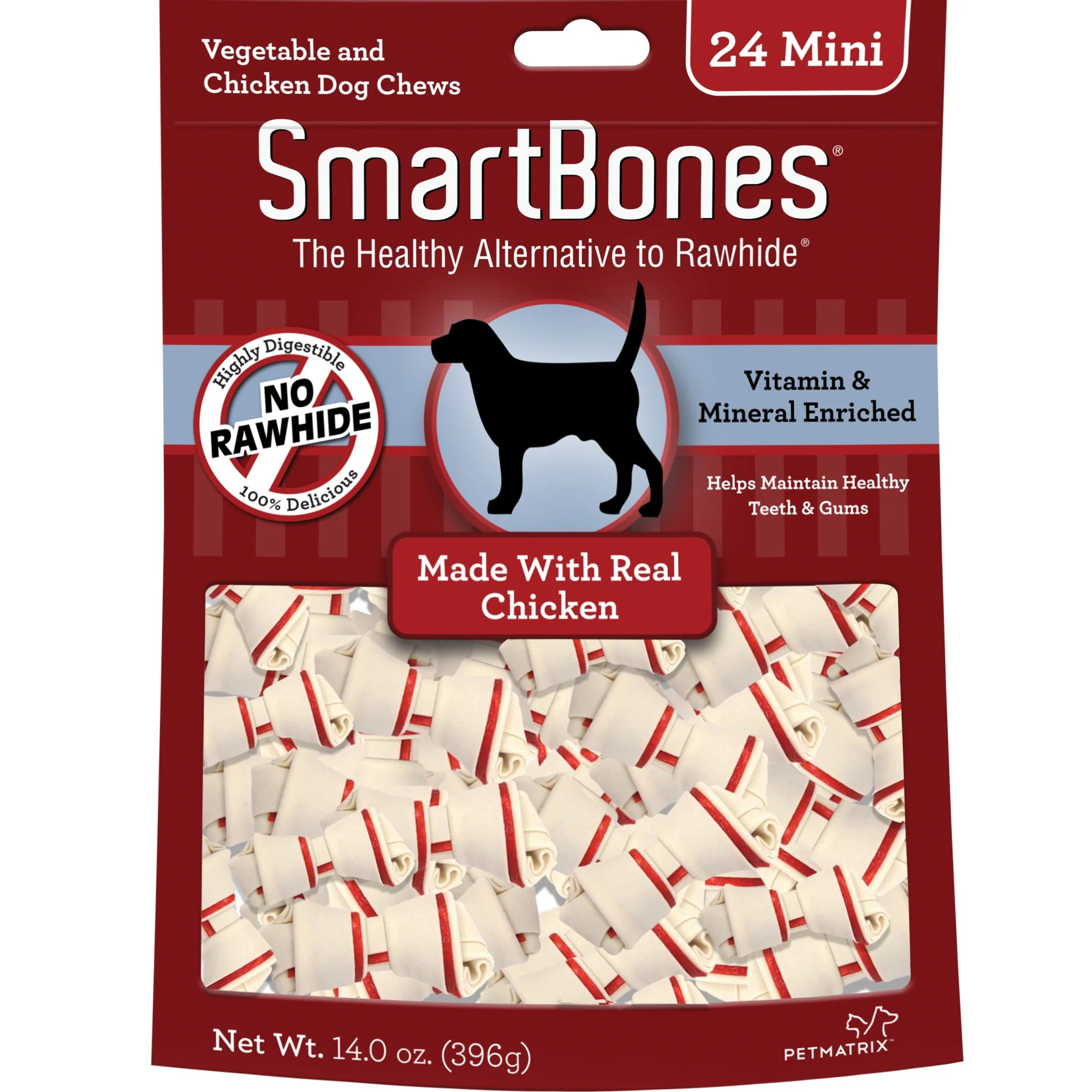 SmartBones Mini Chews With Real Chicken 24 Count  Rawhide-FreeChews For Dogs - Image 1