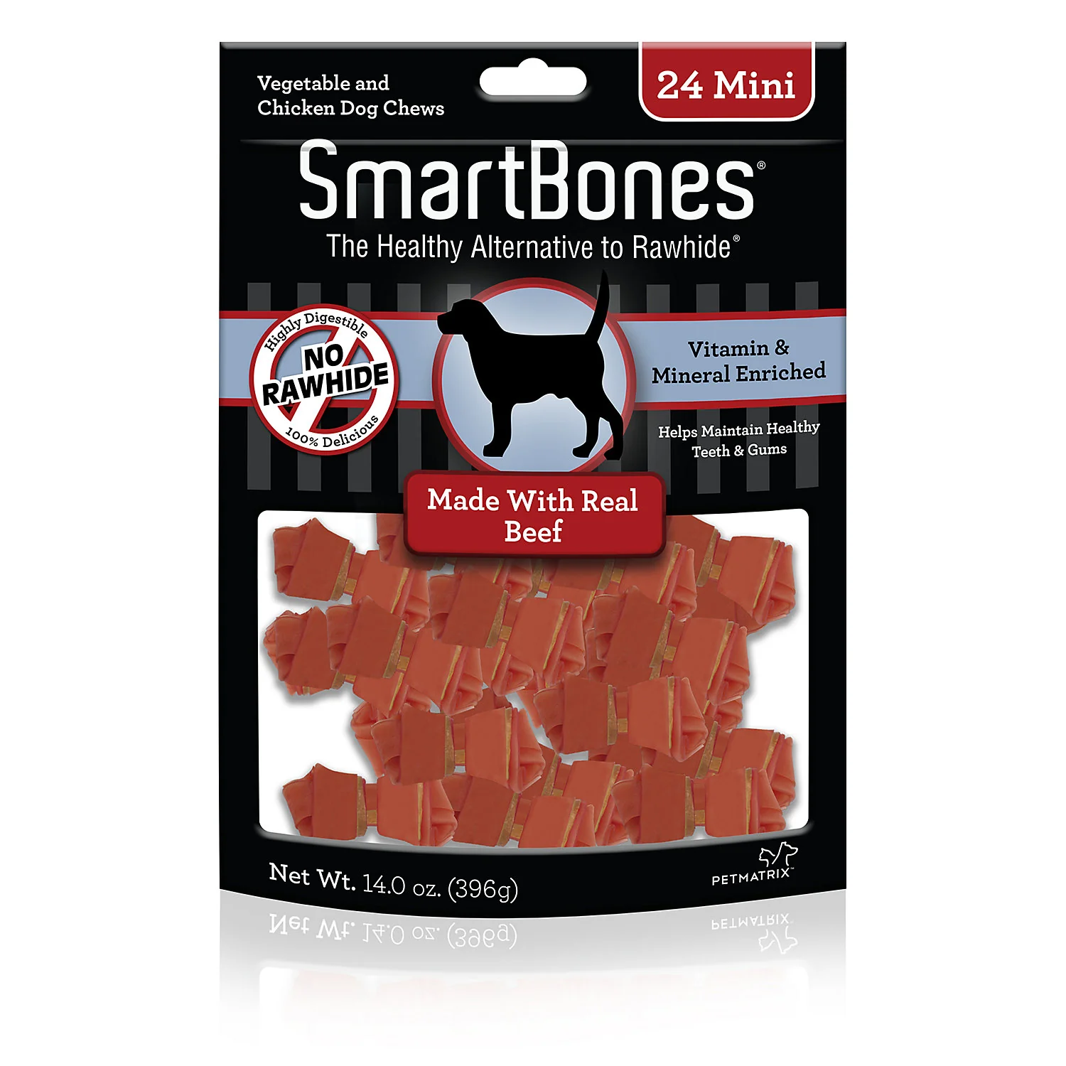 SmartBones Mini Chews With Real Beef 24 Count, Rawhide-Free Chews For Dogs - Image 1
