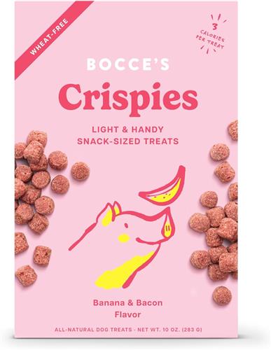 Bocces Dog Treat Crispies Bacon And Banana 10oz - Image 1