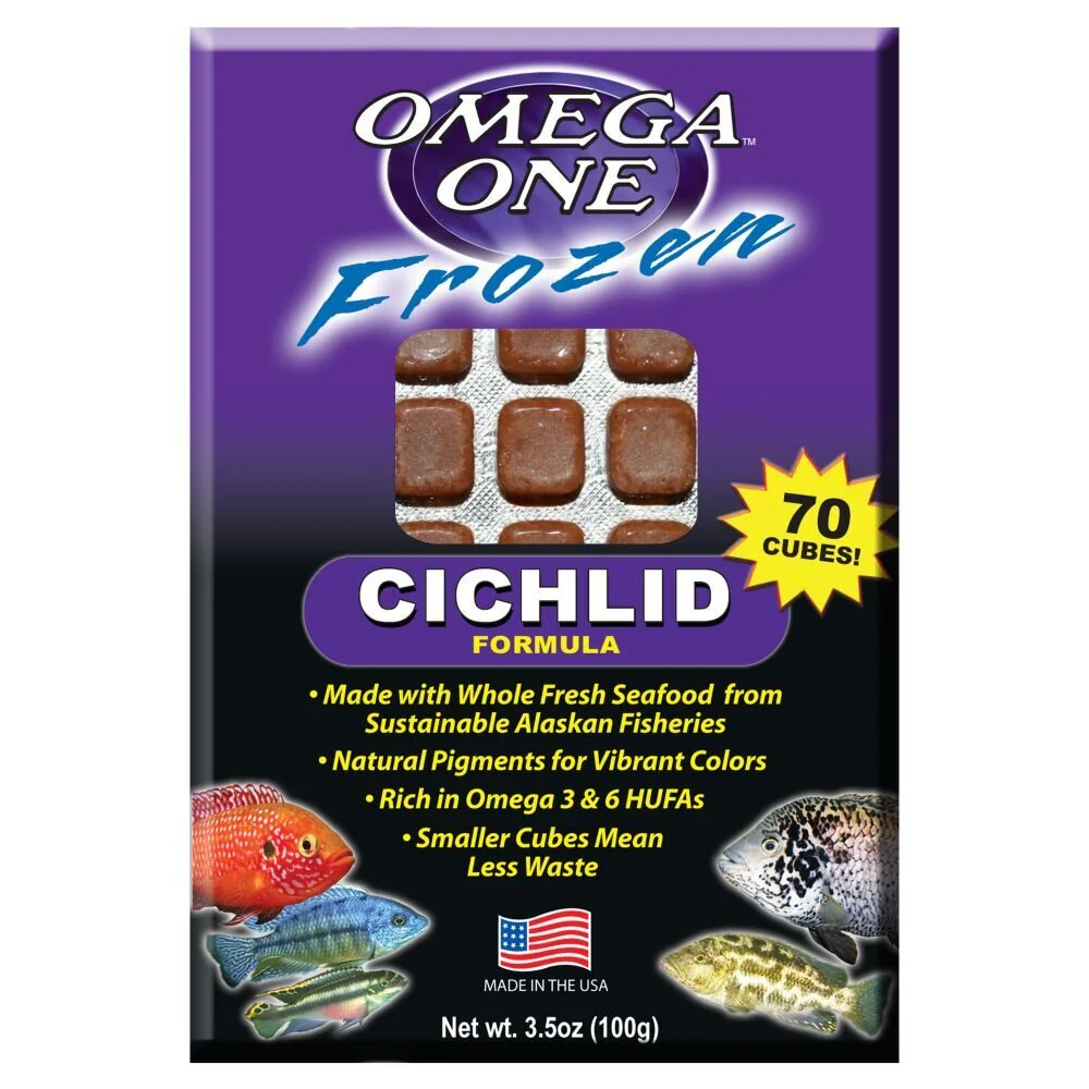 Omega One Frozen Cichlid Formula Cube Pack 3.5oz - Image 1
