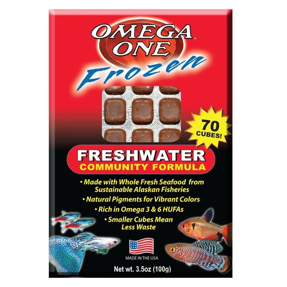 Omega One Frozen Freshwater Community Formula Cube Pack 3.5oz - Image 1