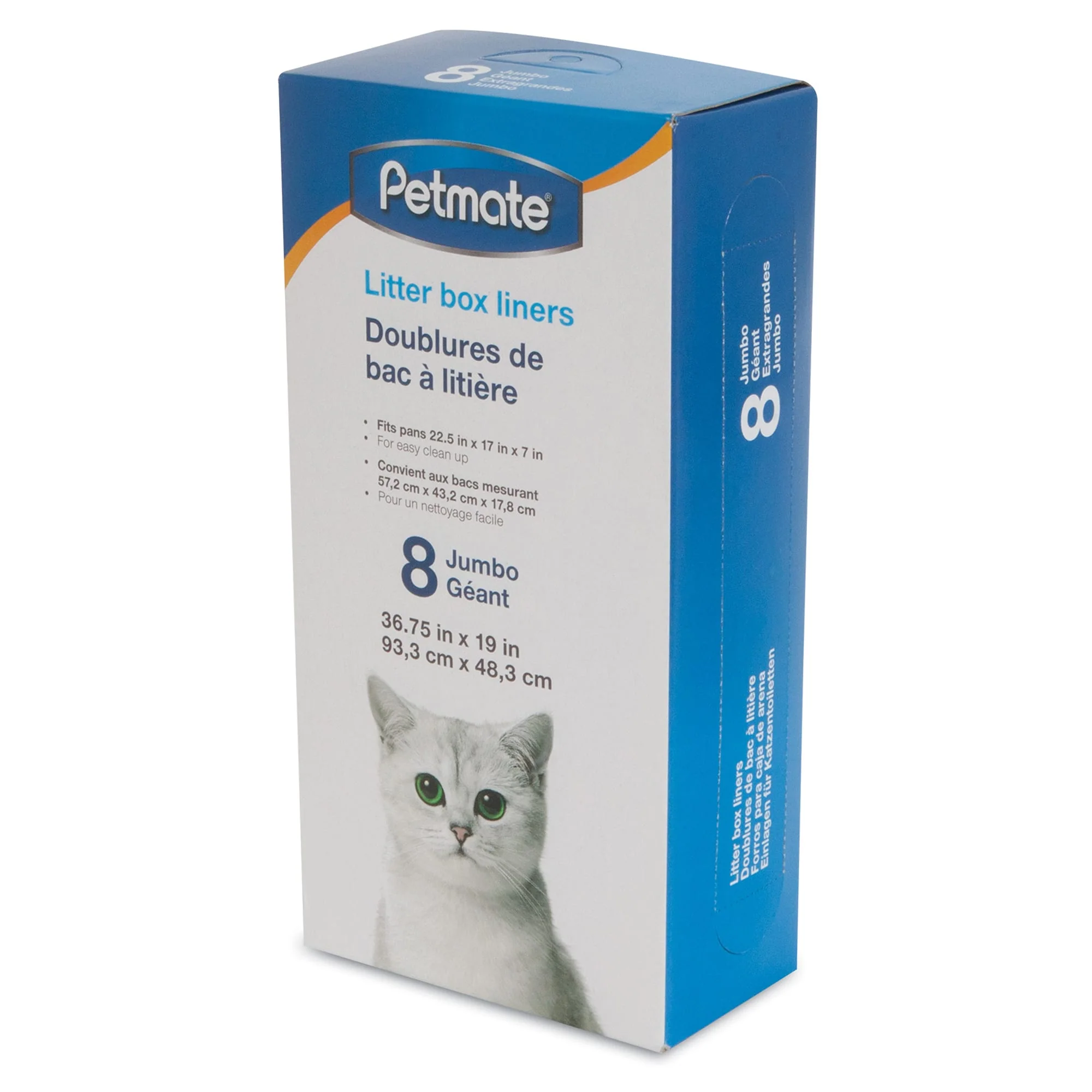 Petmate  Cat Litter Box Liners  Jumbo  8 count - Image 1