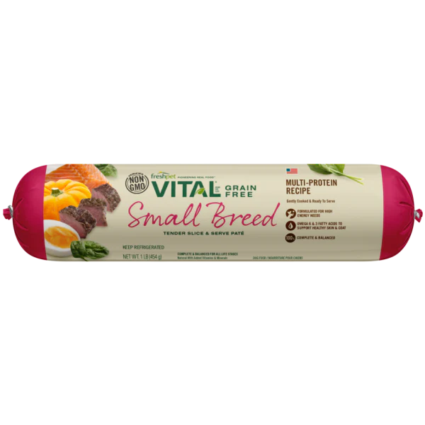 Vital Dog GF Small Breed Multi-Protein Roll 1 lb - Image 1