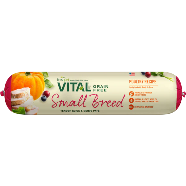 Vital Dog GF Small Breed Poultry Roll 1 lb - Image 1