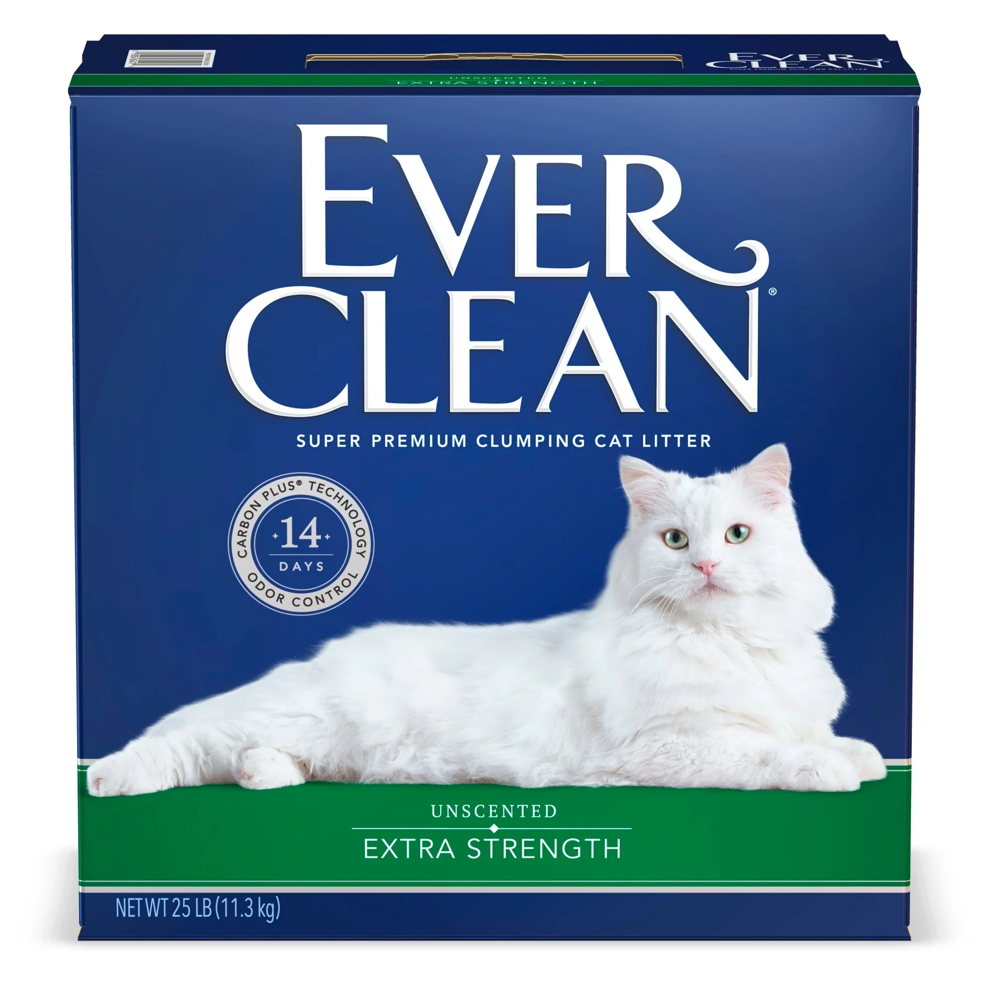 Ever Clean Extra Strength Unscented Odor Control Cat Litter 25lb Box - Image 1
