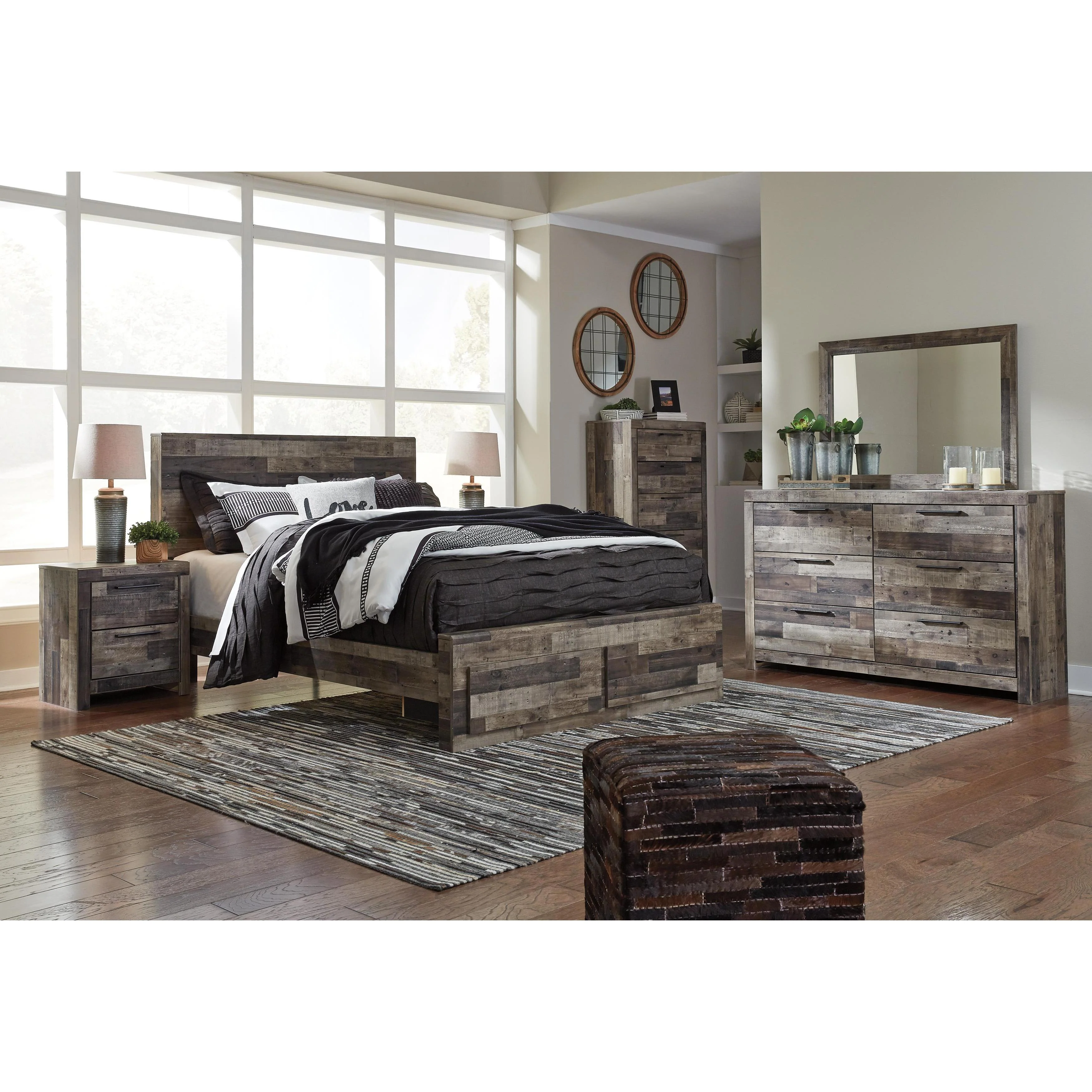 Benchcraft Derekson B200 7 pc Queen Panel Storage Bedroom Set - Image 1