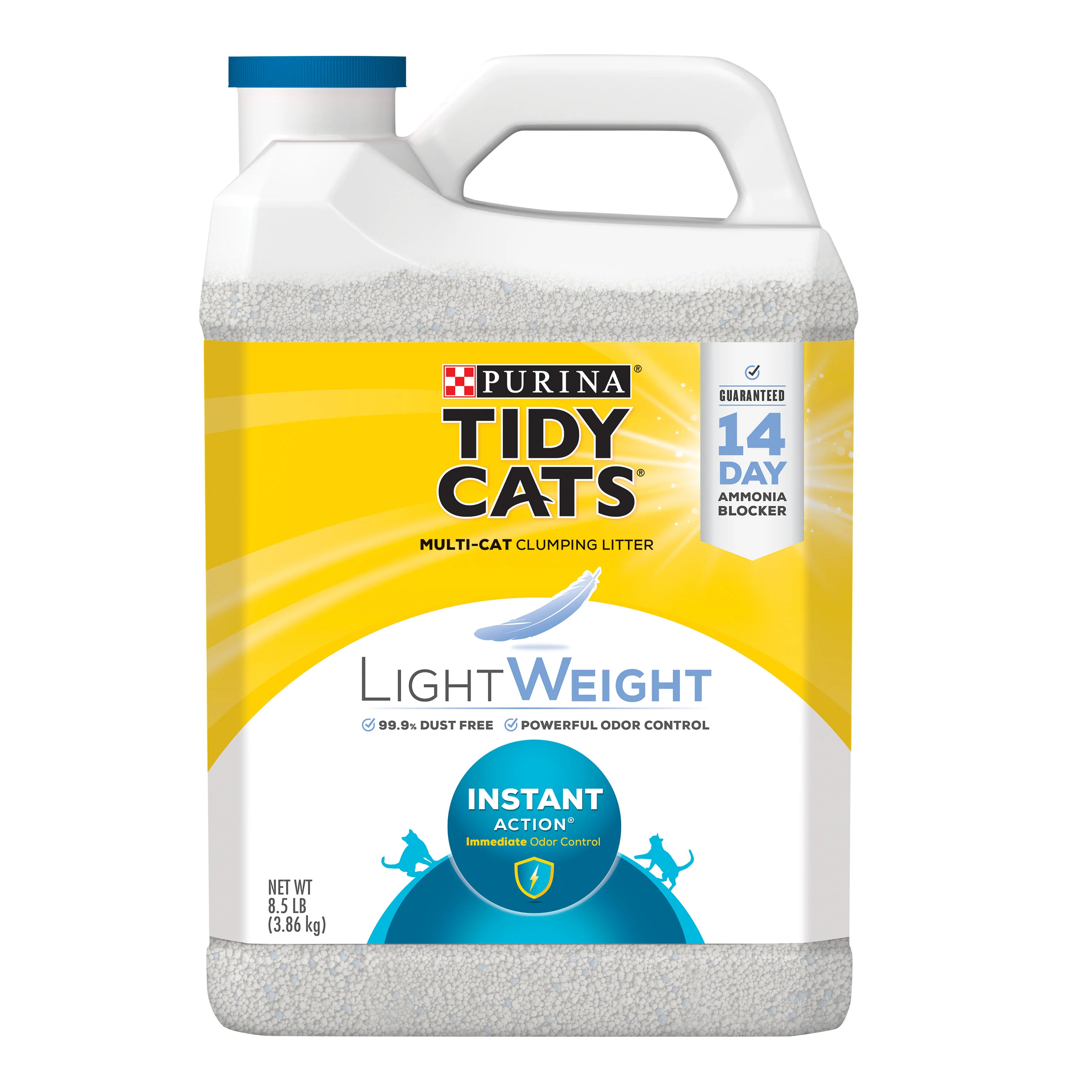Purina Tidy Cats LightWeight, Low Dust, Clumping Cat Litter Odor Control, LightWeight Instant Action 8.5lb jug - Image 1