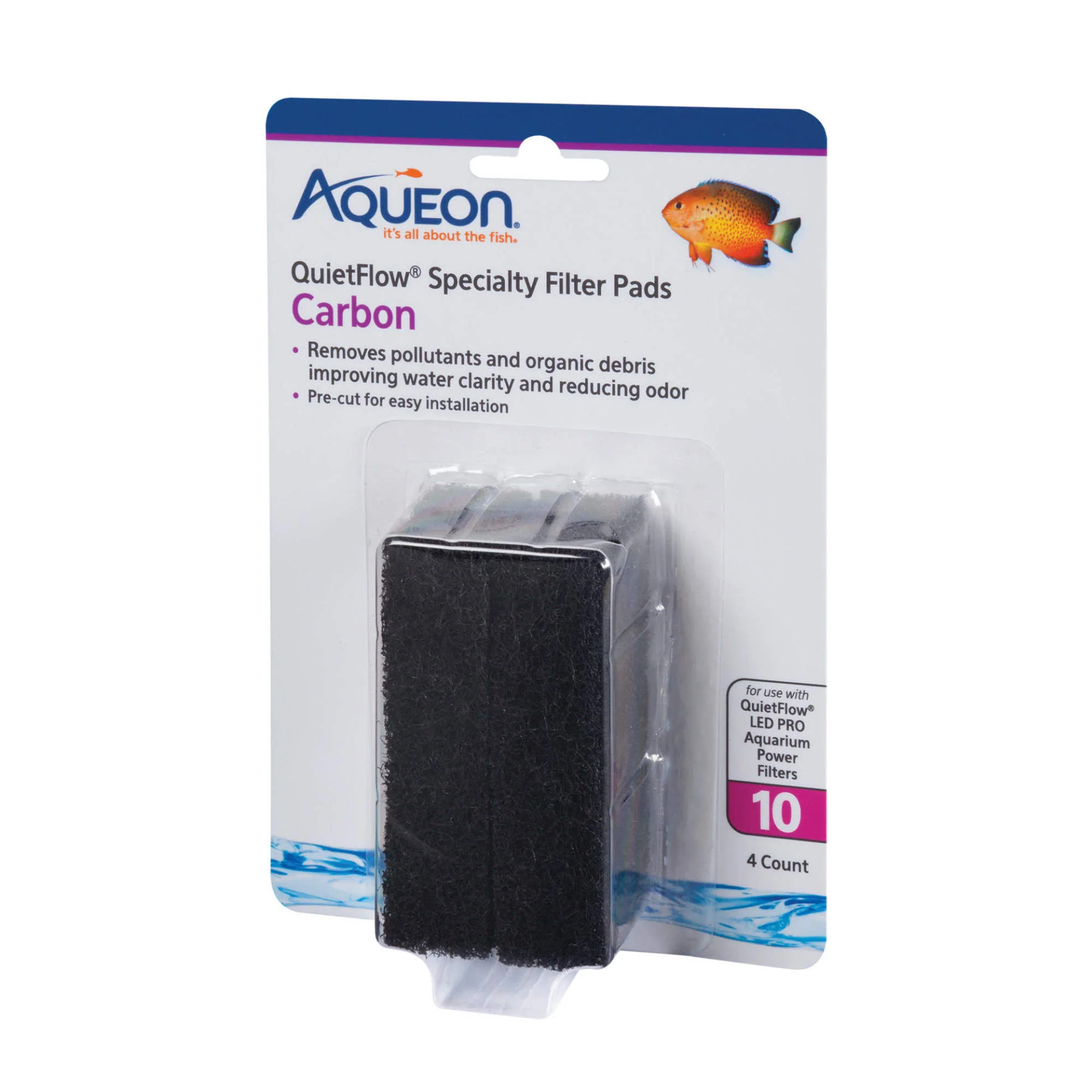 Aqueon Replacement Carbon Filter Pads Size 10 - Image 1