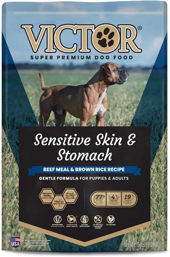 Victor Dog Food Sensitive Skin & Stomach Beef & Brown Rice 5lb - Image 1