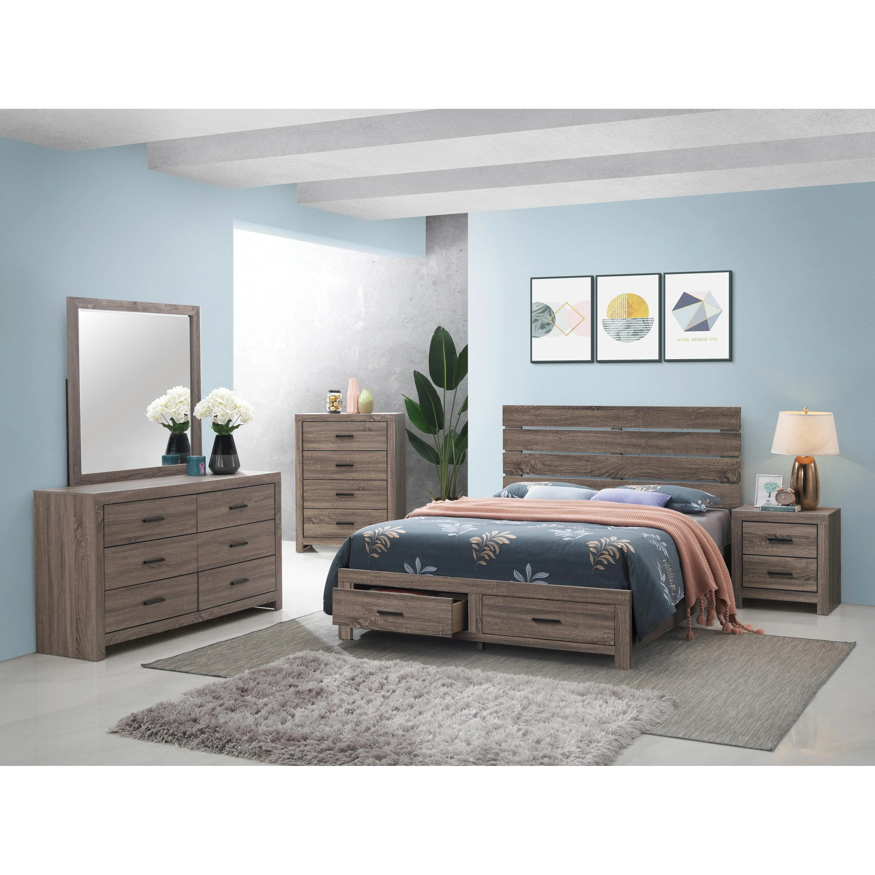 Coaster Furniture Brantford 207040KE 6 pc King Panel Bedroom Set - Image 1