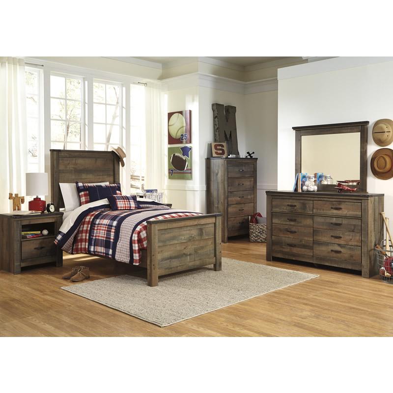 Signature Design by Ashley Trinell B446-83 Twin Panel Rails - Image 3
