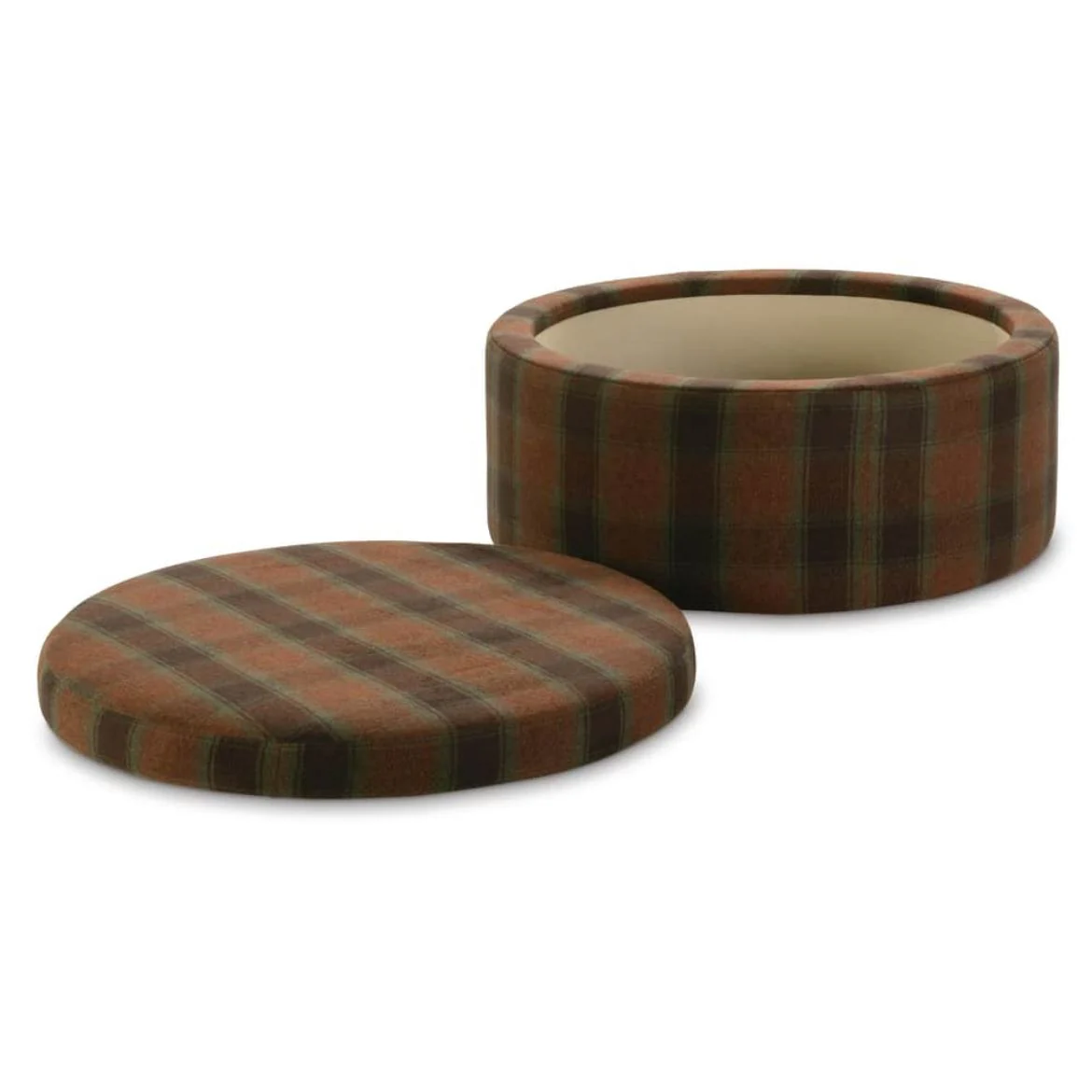 Plaid Storage Ottoman - Image 2
