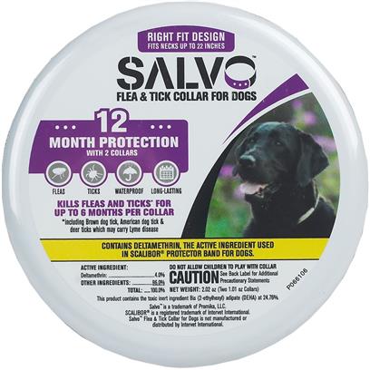 Salvo Flea & Tick Prevention Collar for Large Dogs, 12 Month Protection - Image 1