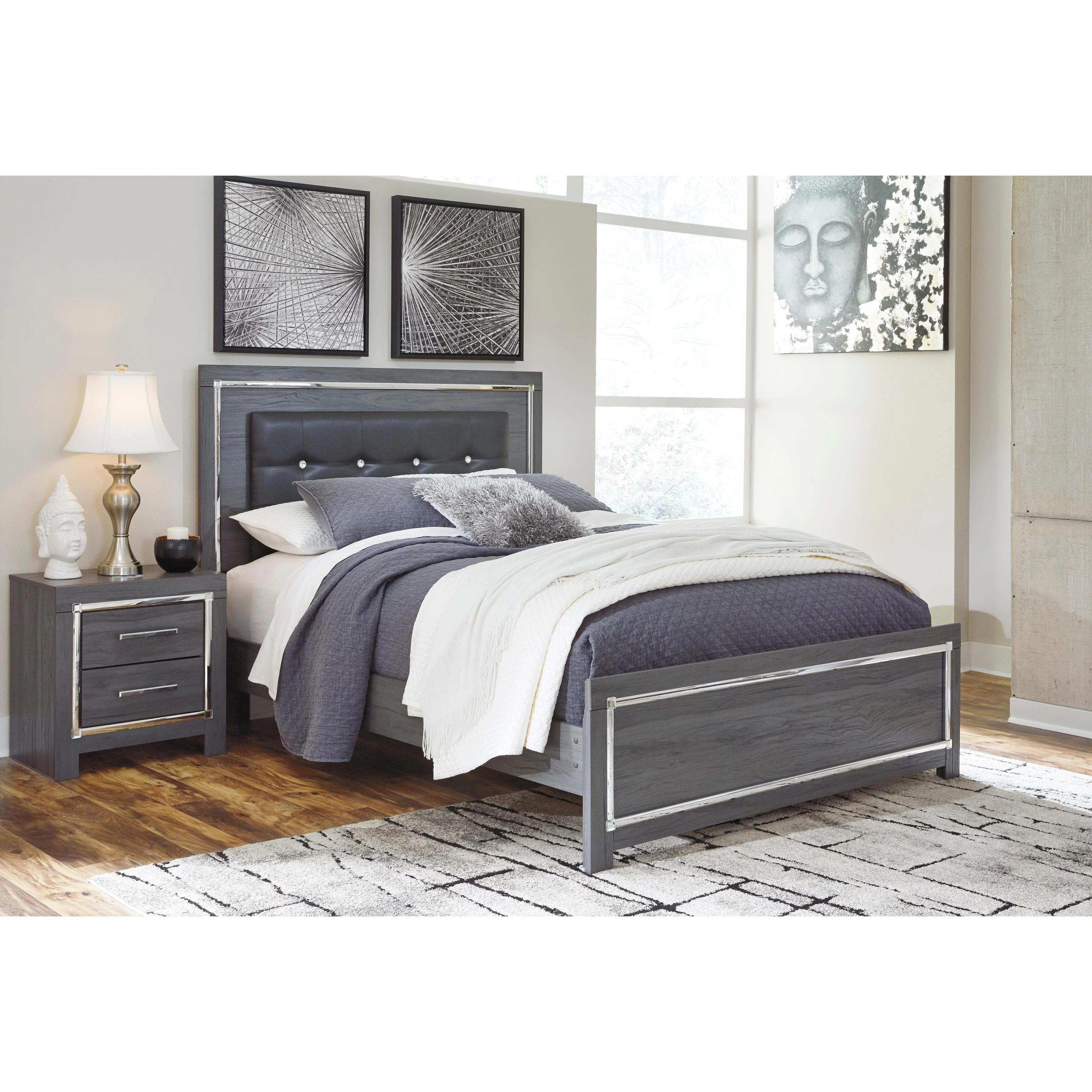 Signature Design by Ashley Lodanna B214 6 pc Queen Panel Bedroom Set - Image 2