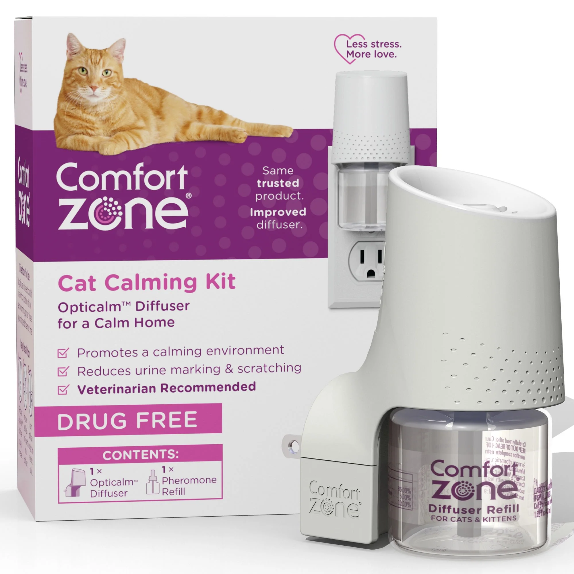 Comfort Zone Cat Calming Diffuser Kit 1 refill 48ml - Image 1