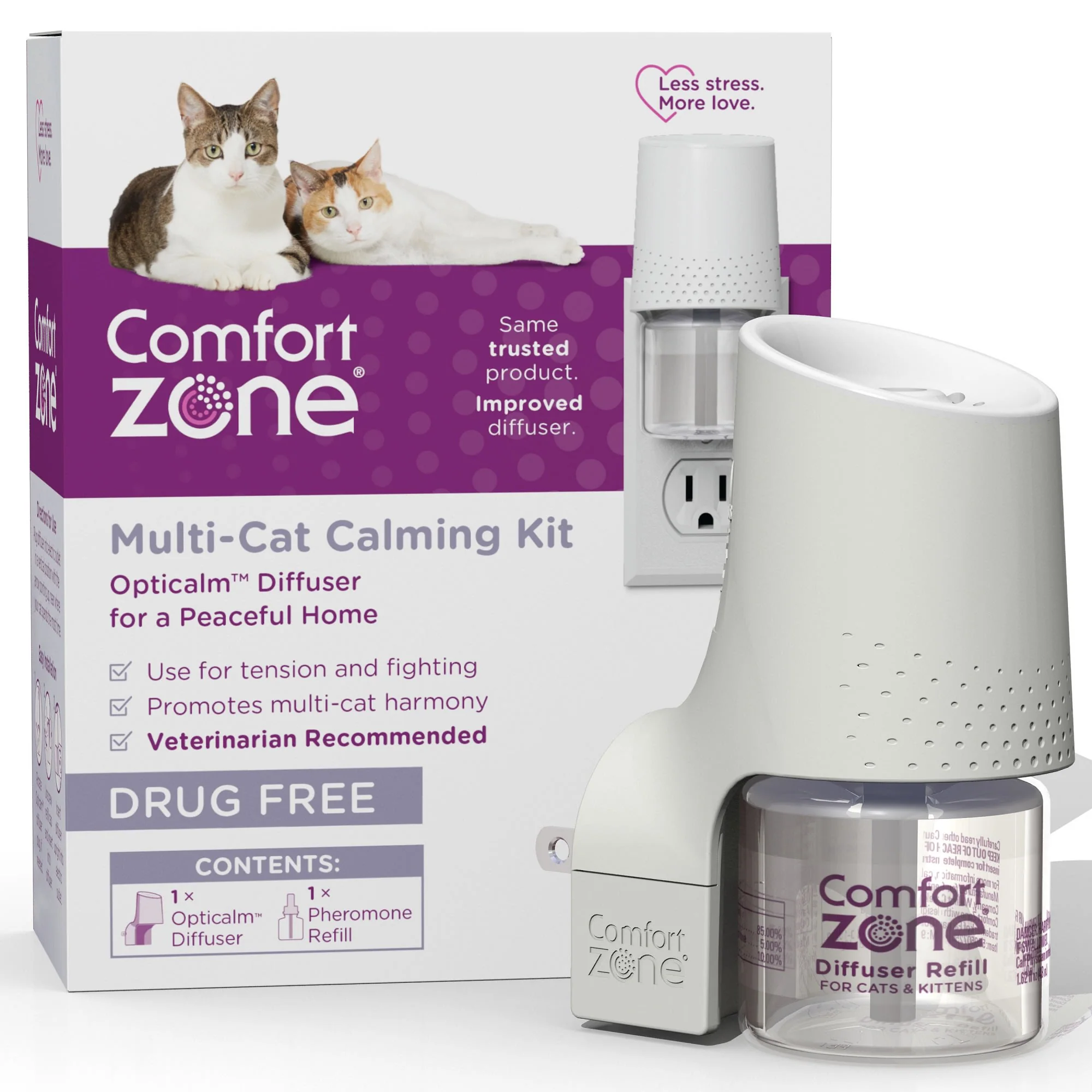 Comfort Zone Multi Cat Calming Diffuser Kit 1 refill 48ml - Image 1