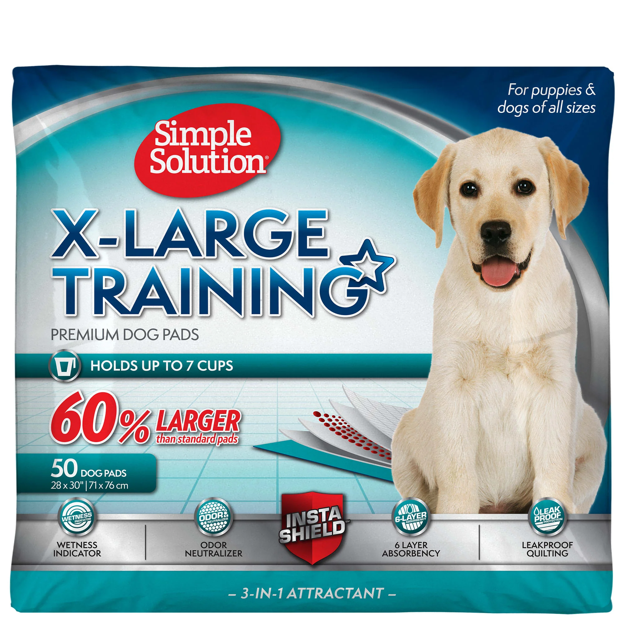 Simple Solution Training Puppy Pads  Extra Large  28x30In 50ct - Image 1