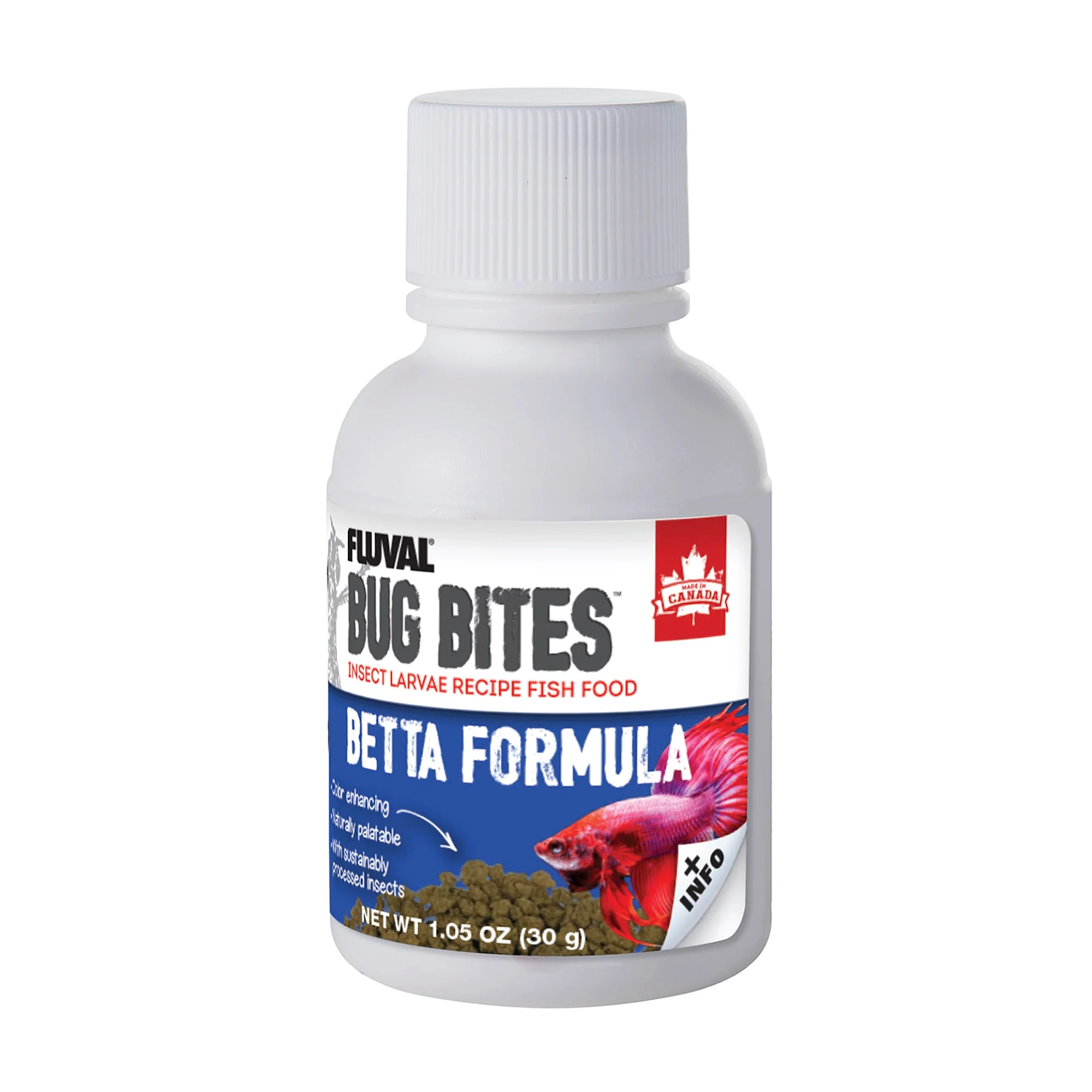 Fluval Bug Bites Betta Granules with Shrimp 1.05 oz - Image 1