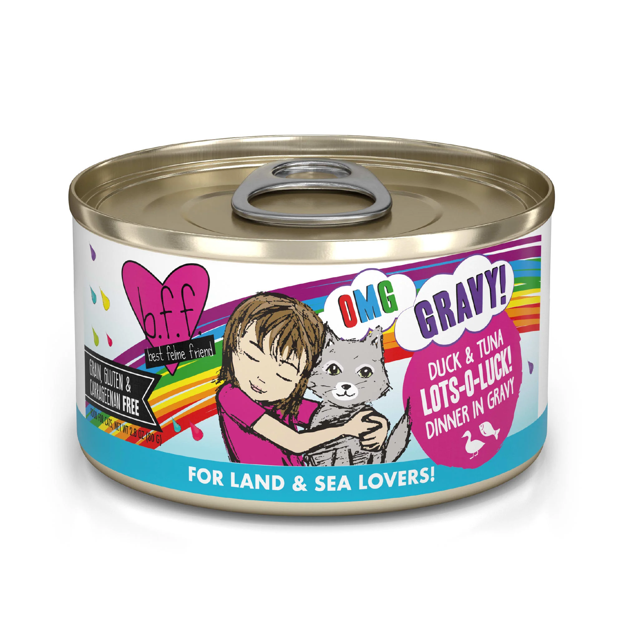 Weruva B.F.F. Oh My Gravy 2.8oz Canned Cat food Lots-O-Luck! Duck & Tuna - Image 1