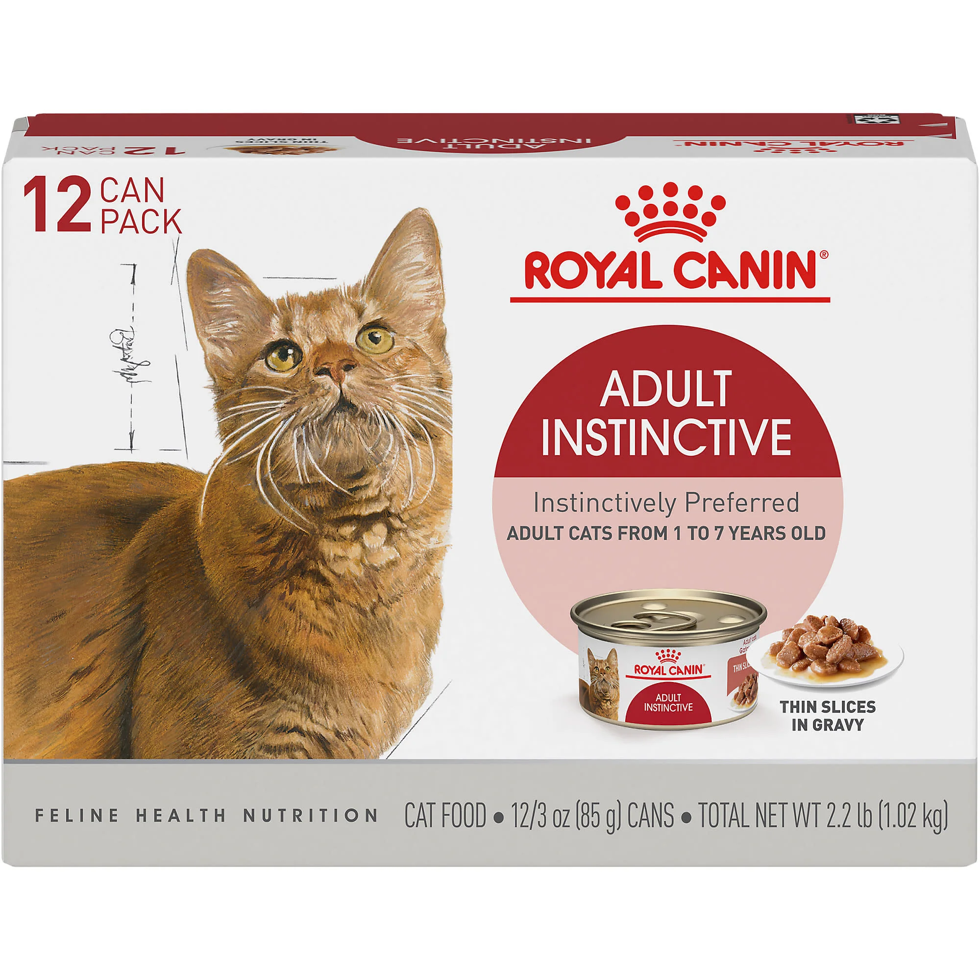 Royal Canin Adult Instinctive Thin Slices in Gravy Wet Cat Food, 3 oz. Cans - Image 1