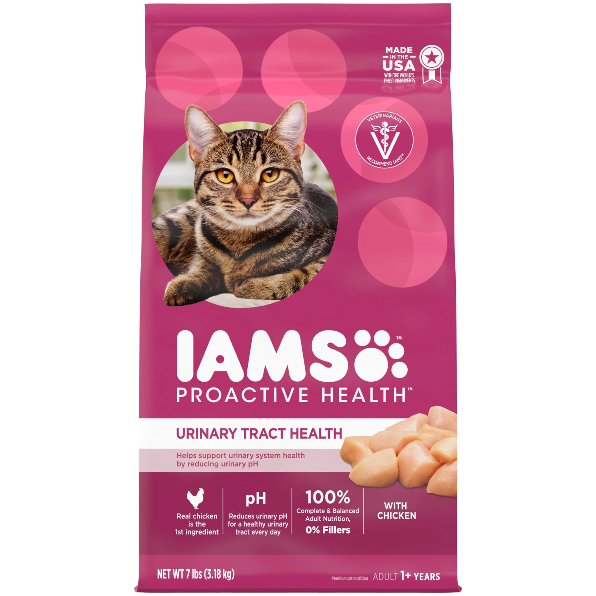 IAMS PROACTIVE HEALTH Adult Urinary Tract Health Dry Cat Food with Chicken  7 lb. Bag - Image 1