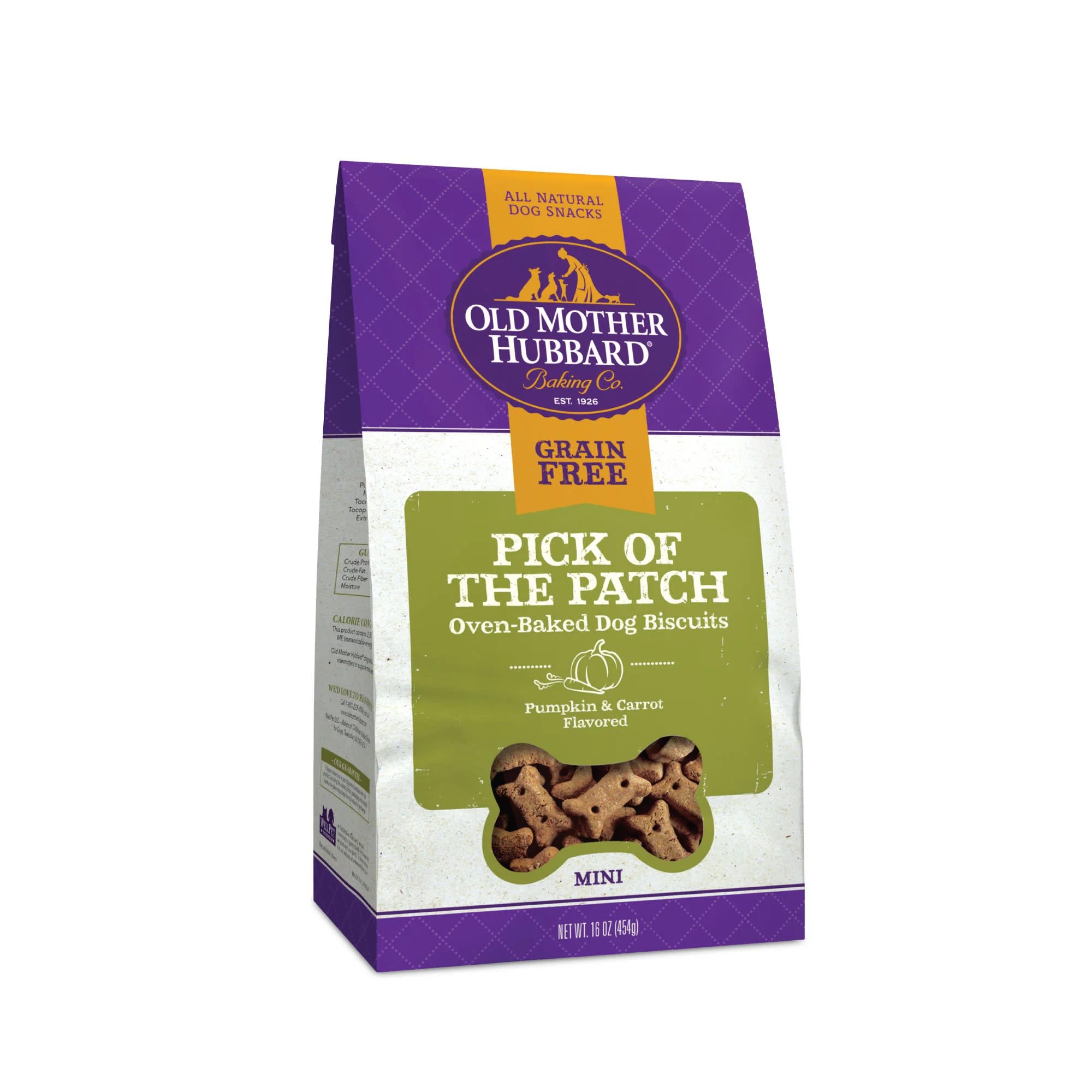Old Mother Hubbard Pick Of The Patch Grain Free Biscuits Baked Dog Treats  Mini  16 Ounce Bag - Image 1