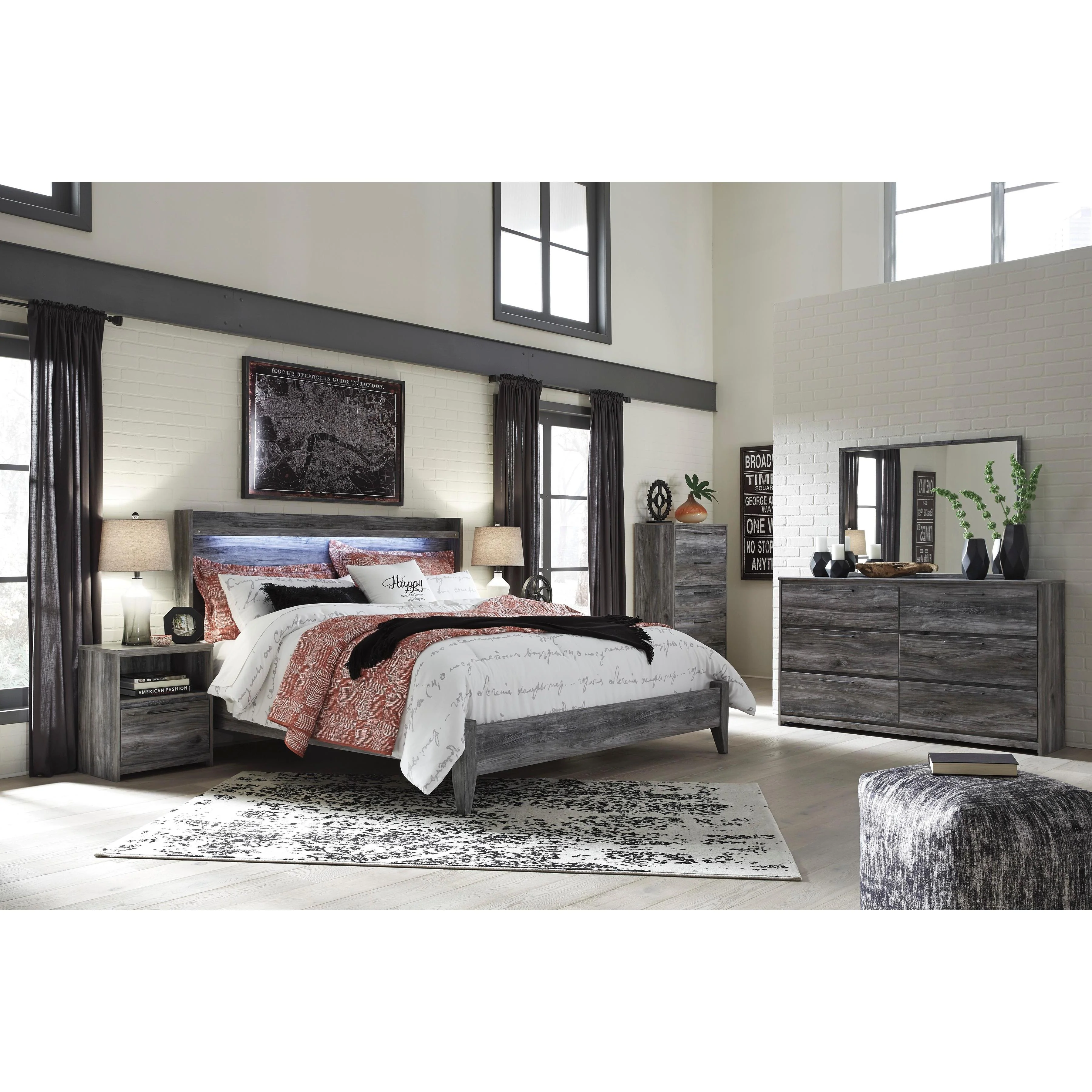 Signature Design by Ashley Baystorm B221B17 6 pc Queen Panel Bedroom Set - Image 1
