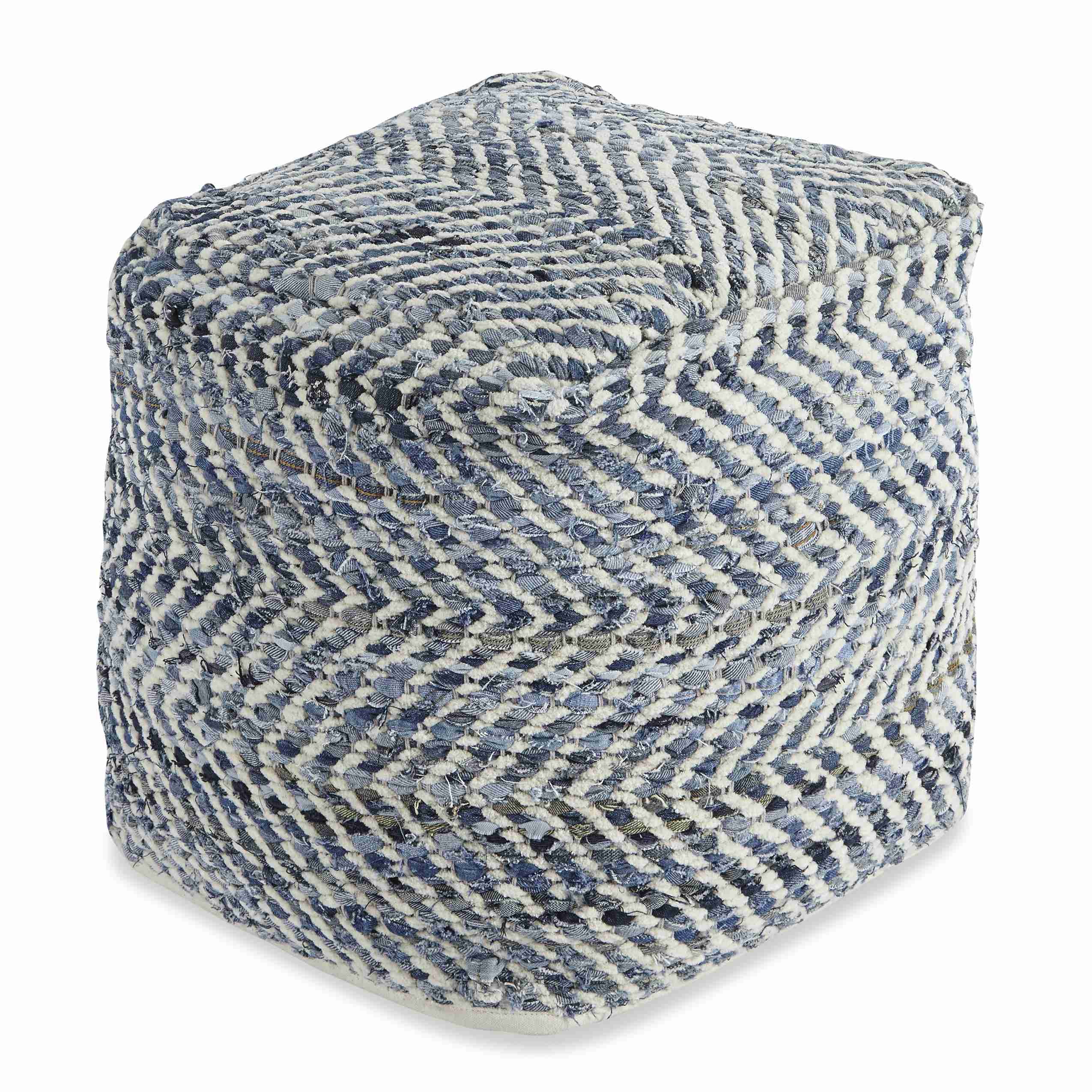 Signature Design by Ashley Chevron A1000445 Pouf - Image 1