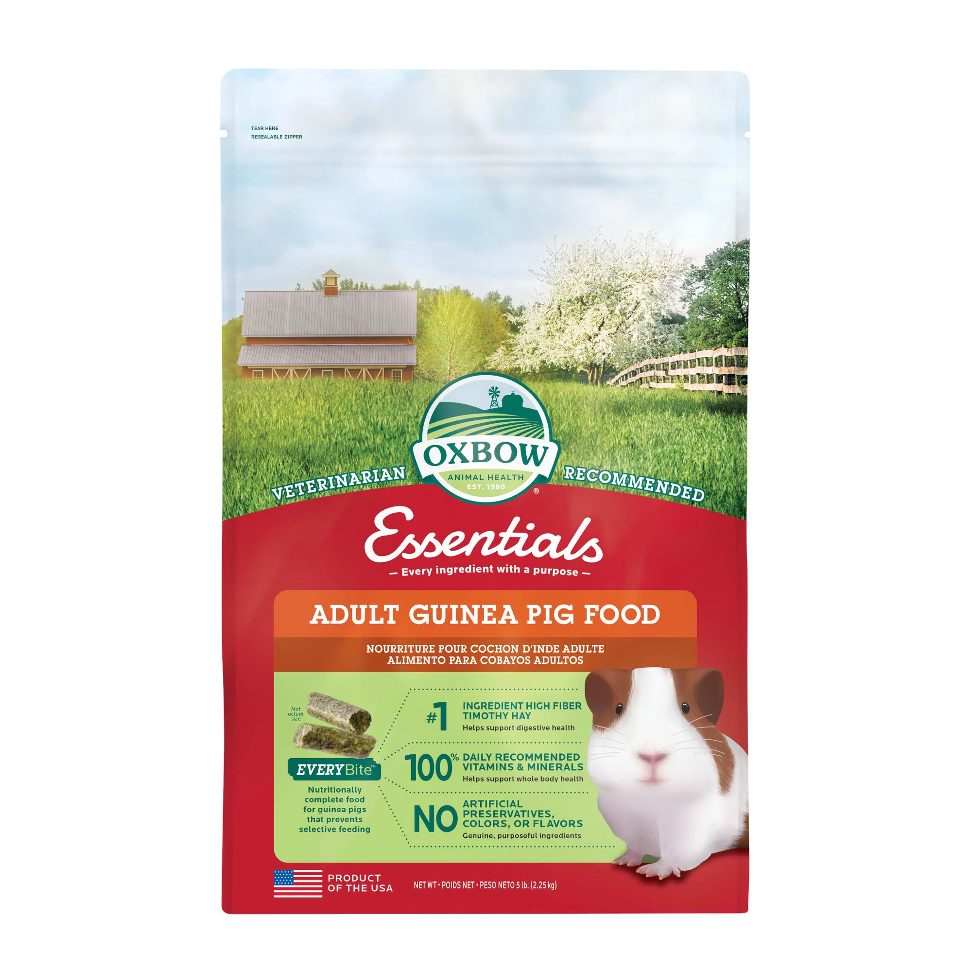 Oxbow Essentials Cavy Cuisine Adult Guinea Pig Dry Food  5 lbs. - Image 1